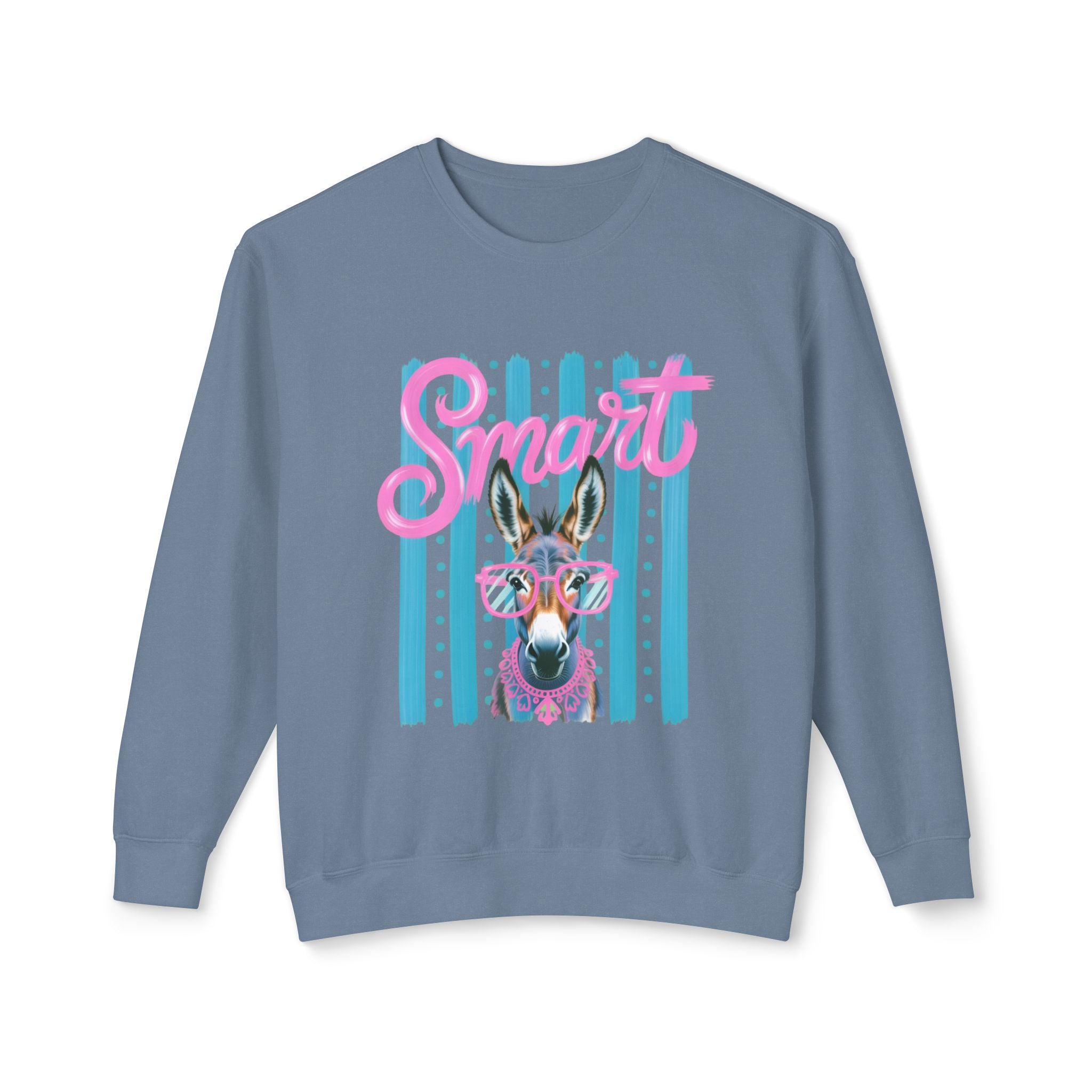 Donkey Sweet Crewneck Sweatshirt — 'Sweet' Colorful Donkey Graphic