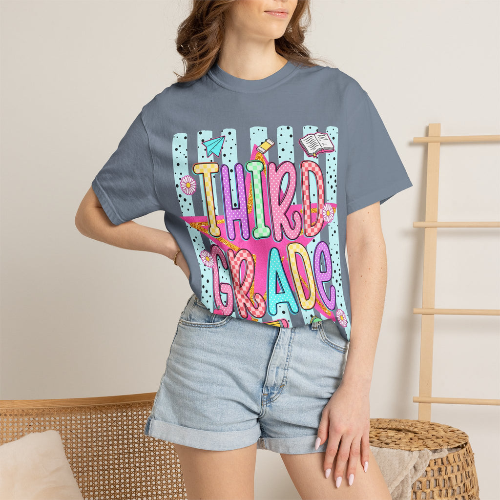 Third Grade T-Shirt — Cute Colorful Back-to-School Tee for Kids & Teachers