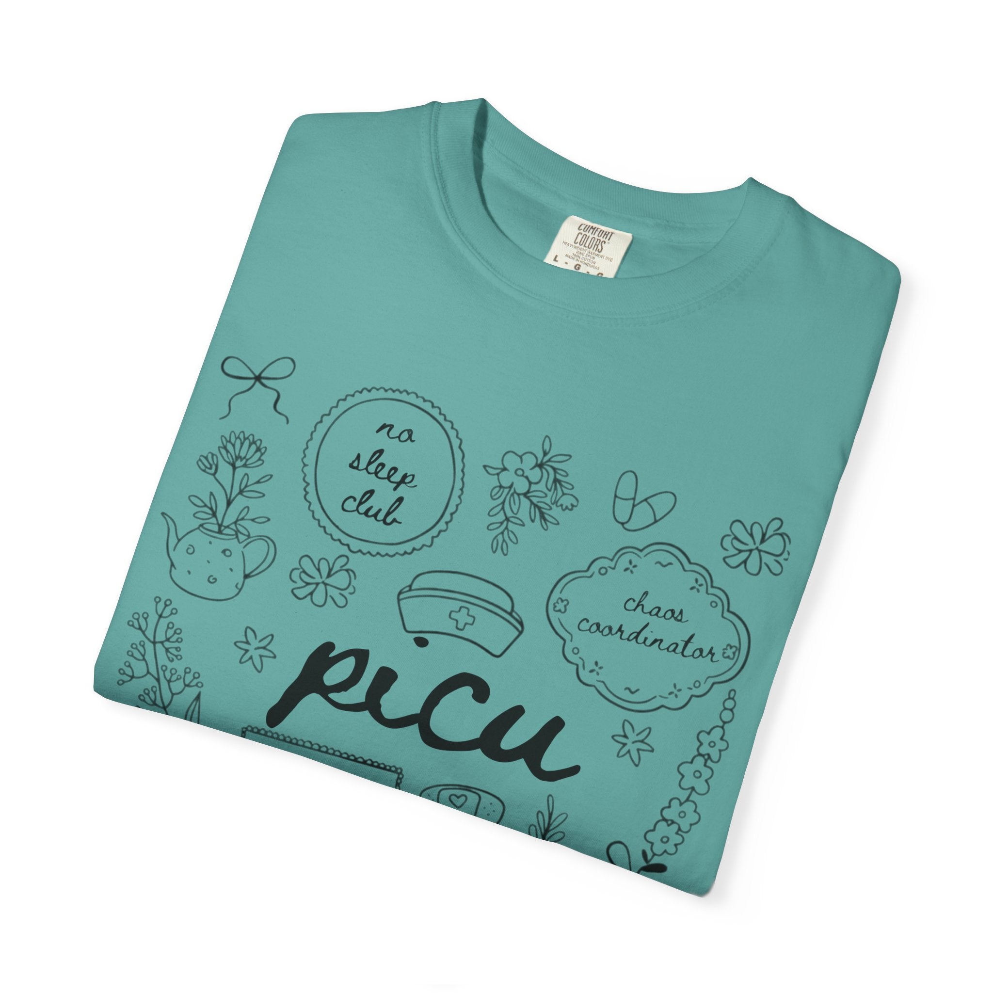 PICU Nurse T-Shirt — Pediatric Intensive Care Unit Doodle Tee