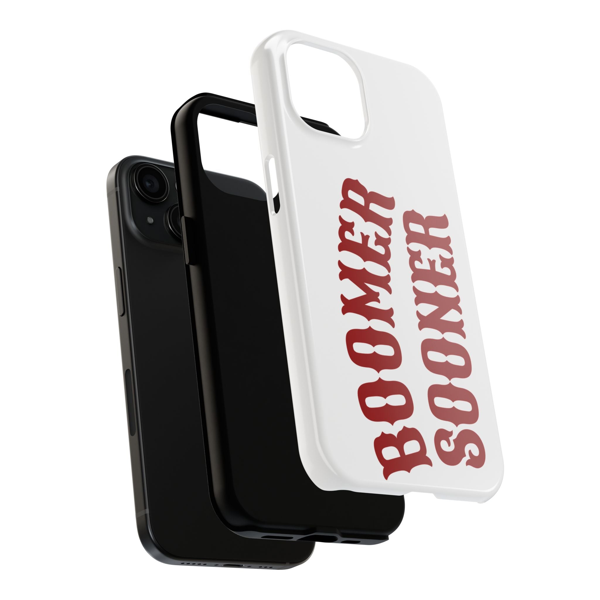 Boomer Sooner Tough Phone Case — Oklahoma Crimson Retro Text Protective Cover
