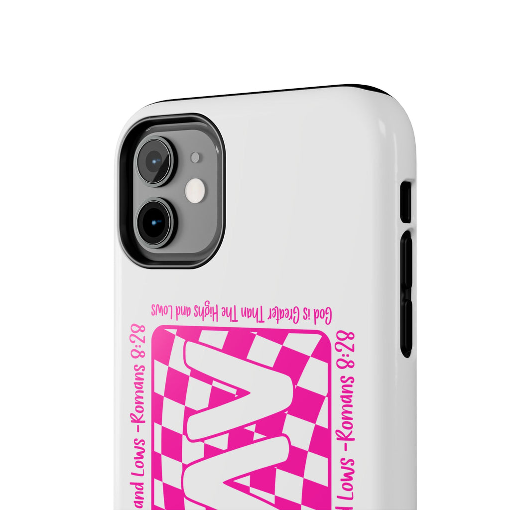 Pink Checker 'GAY' Tough Phone Case — Bold Pride Protective Cover