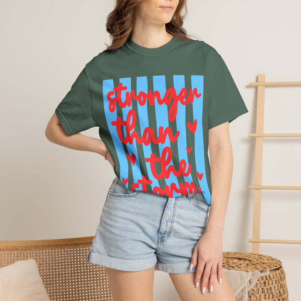 Stronger Than the Storm T-Shirt — Inspirational Heart Graphic Tee