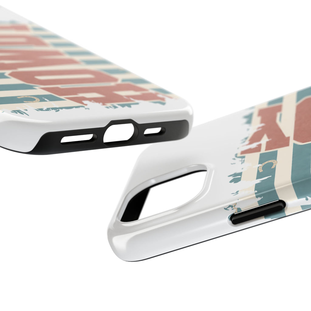 Vintage 'LOVE' Striped Tough Phone Case