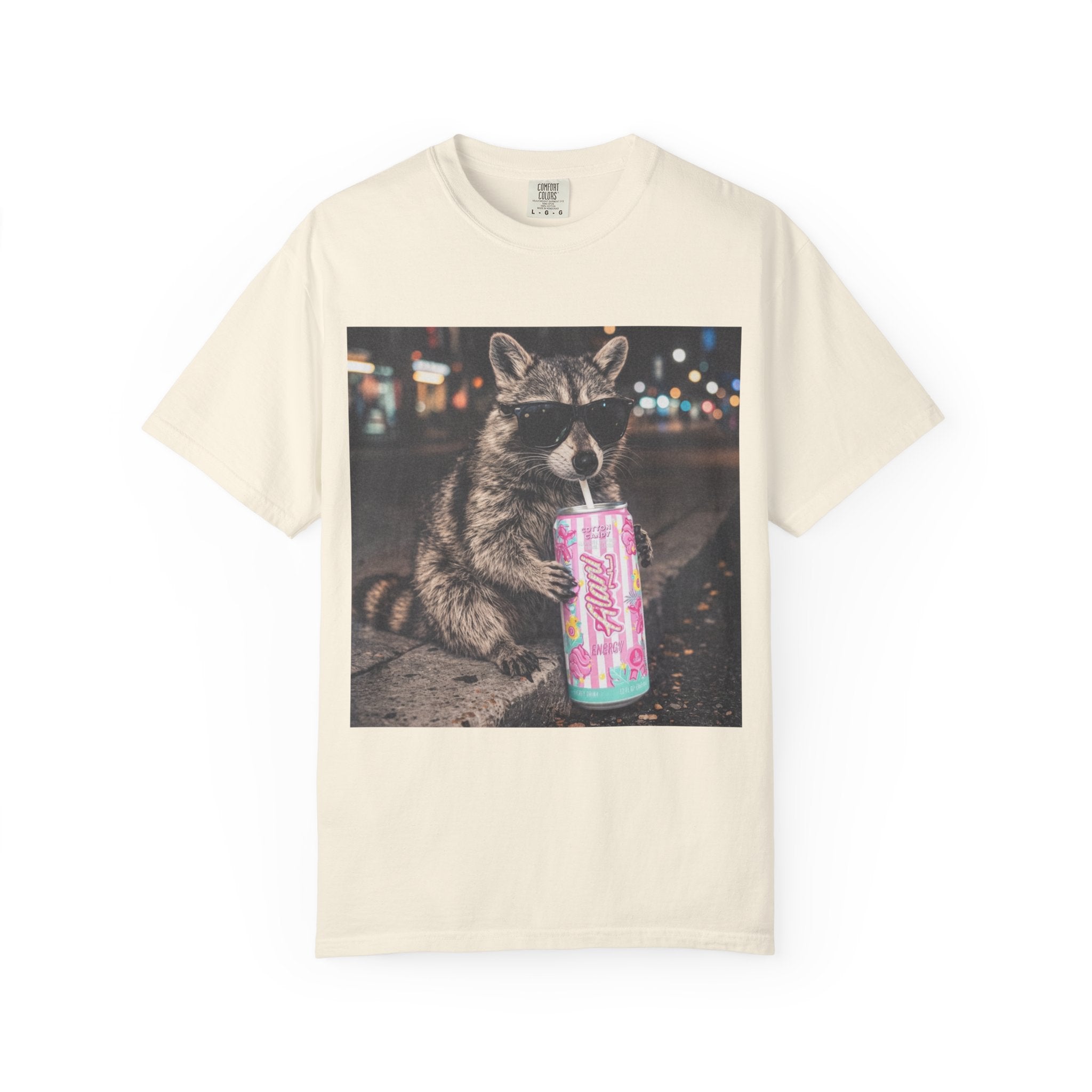 Raccoon Drinking Slushie T-Shirt