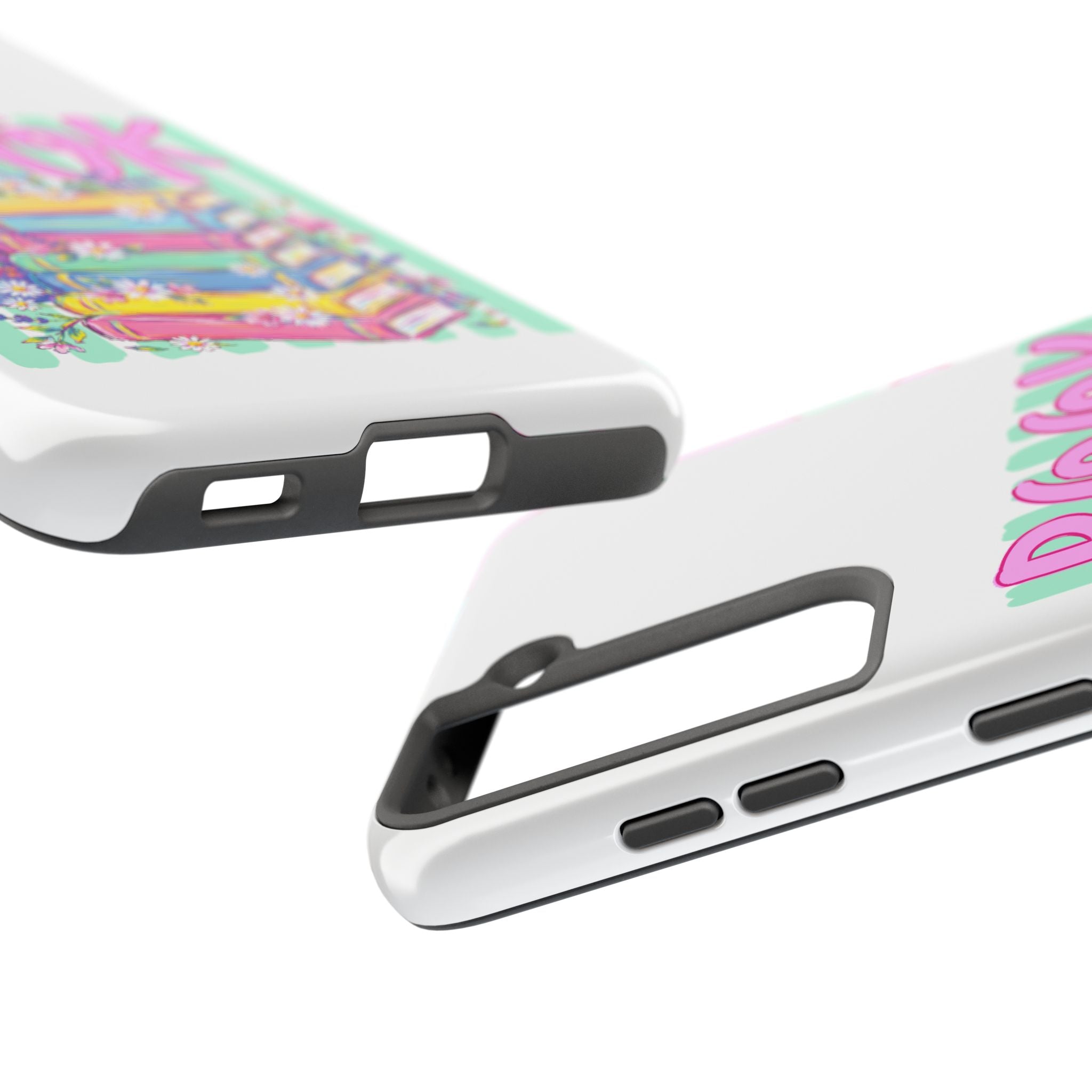 Book Lover Tough Phone Case — Colorful Stack of Books Floral Design