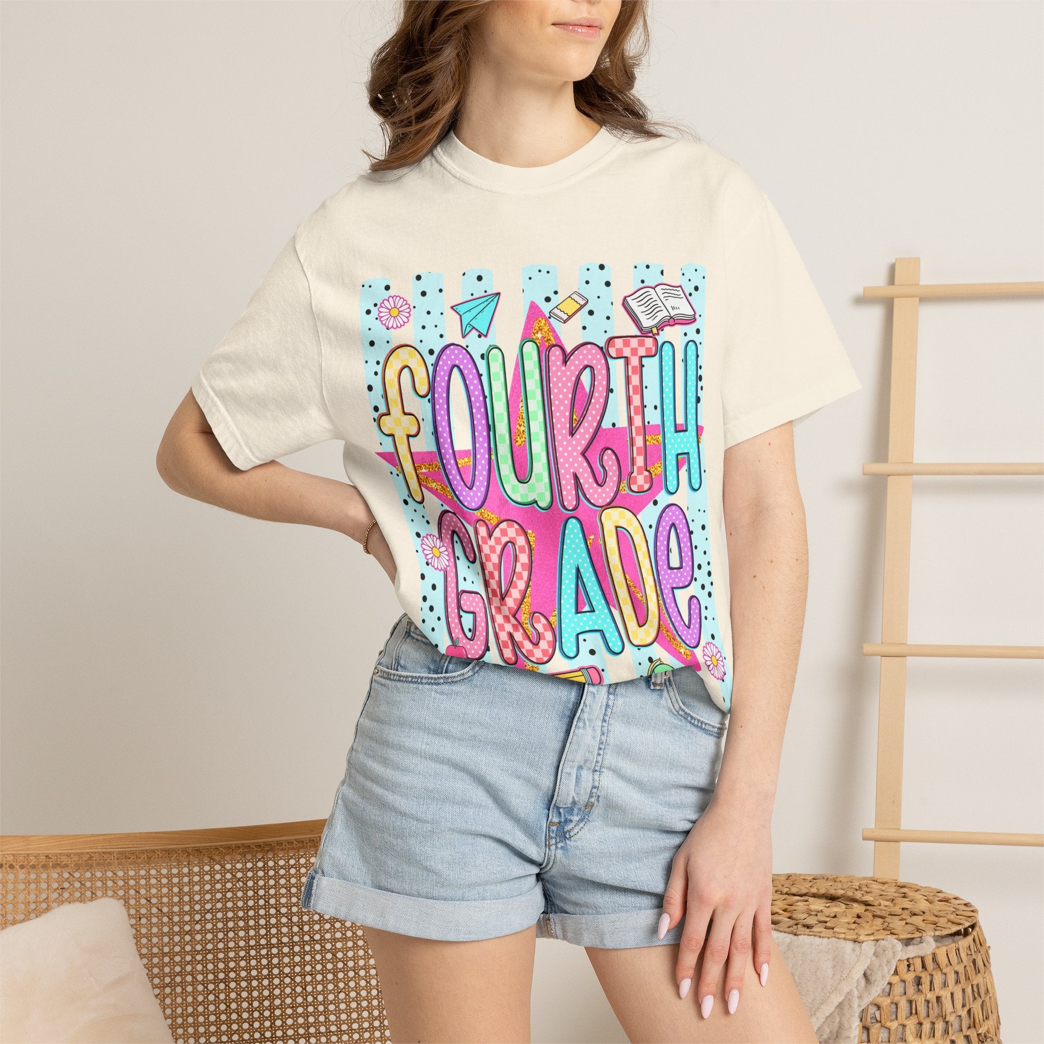 Fourth Grade Colorful Back-to-School T-Shirt
