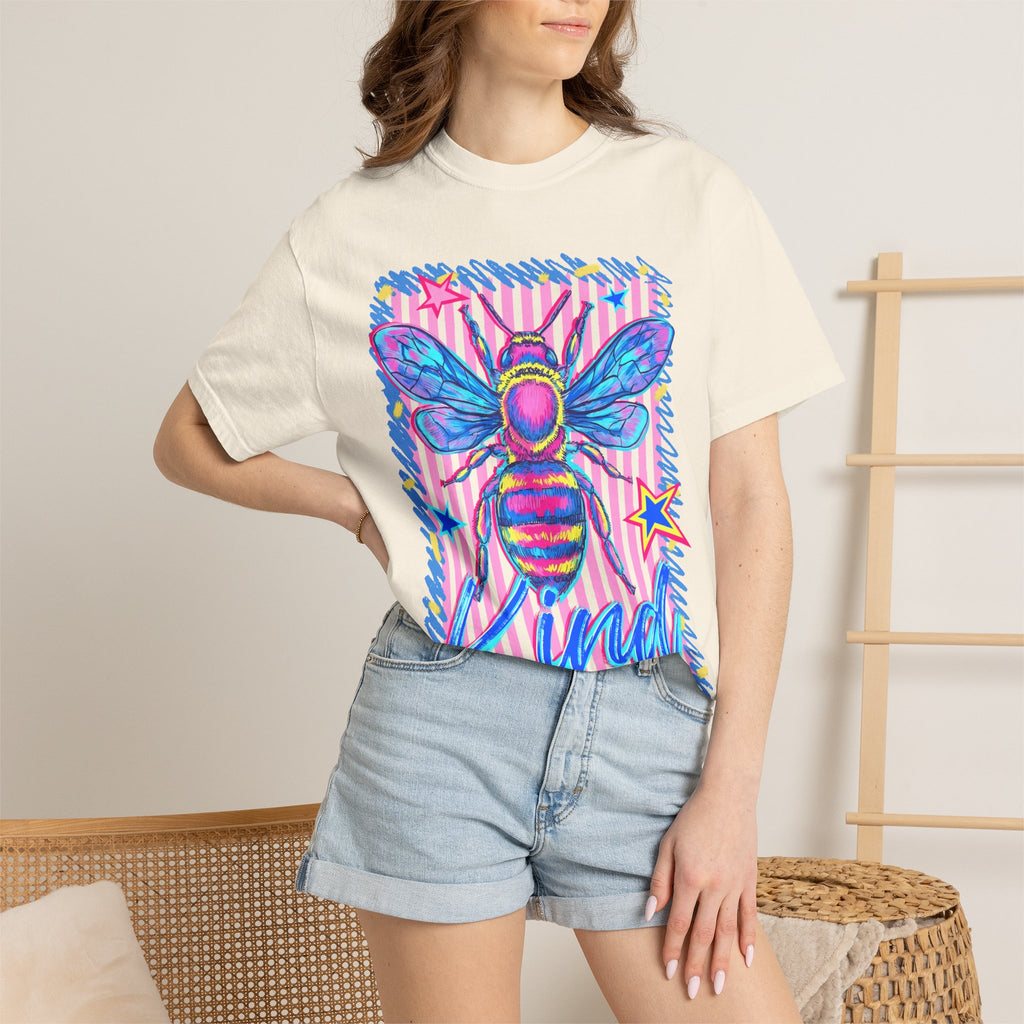 Kind Bee T-Shirt — Colorful Psychedelic Bee Graphic Tee