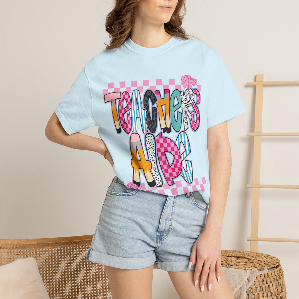 Teacher's Aide T-Shirt — Colorful Playful School Staff Gift