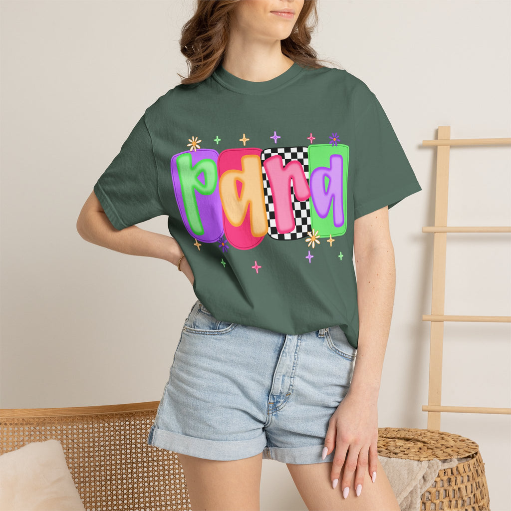 Paisley Retro Bubble Text T‑Shirt — Colorful 'pana' Graphic Tee