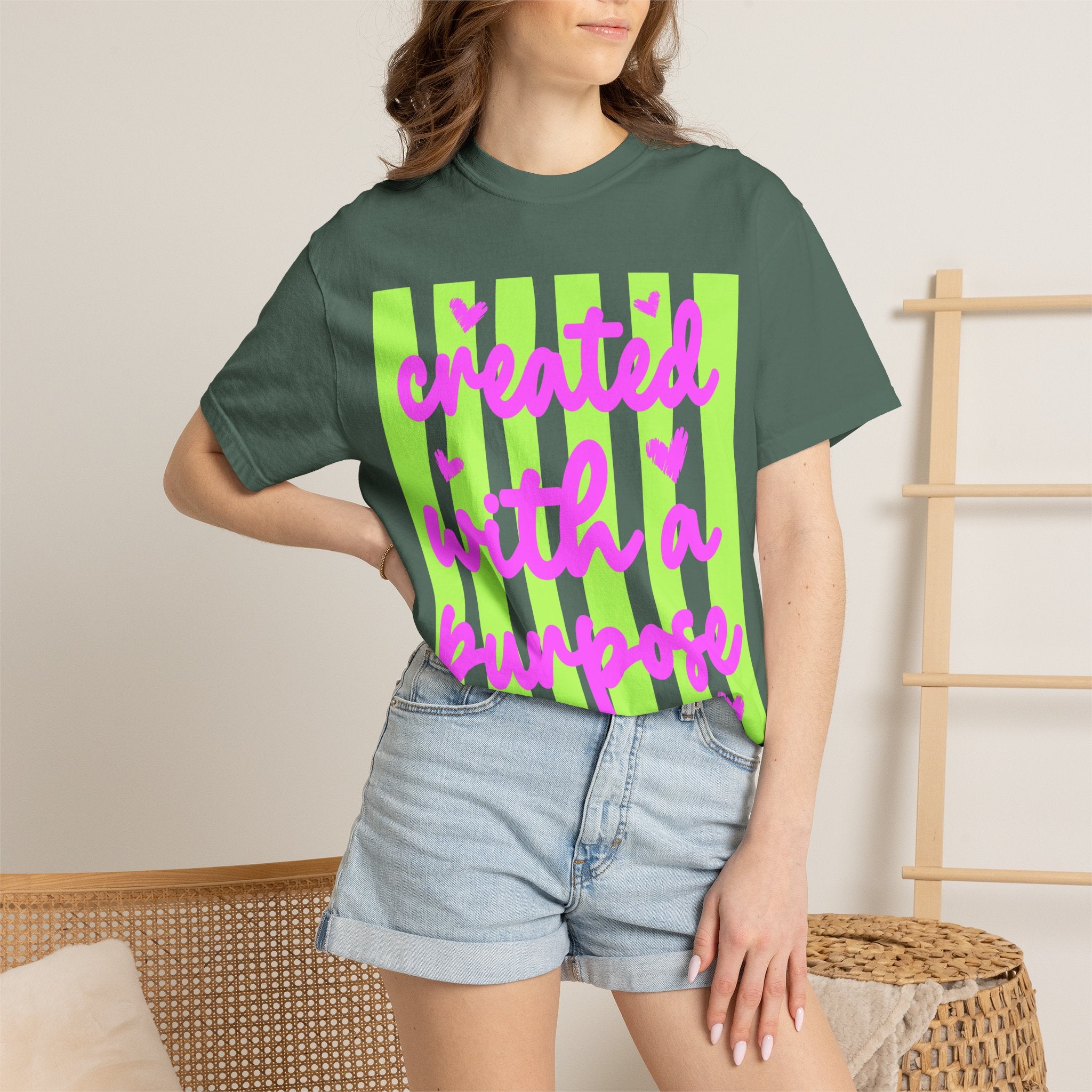 Created With a Purpose T-Shirt — Inspirational Graphic Tee