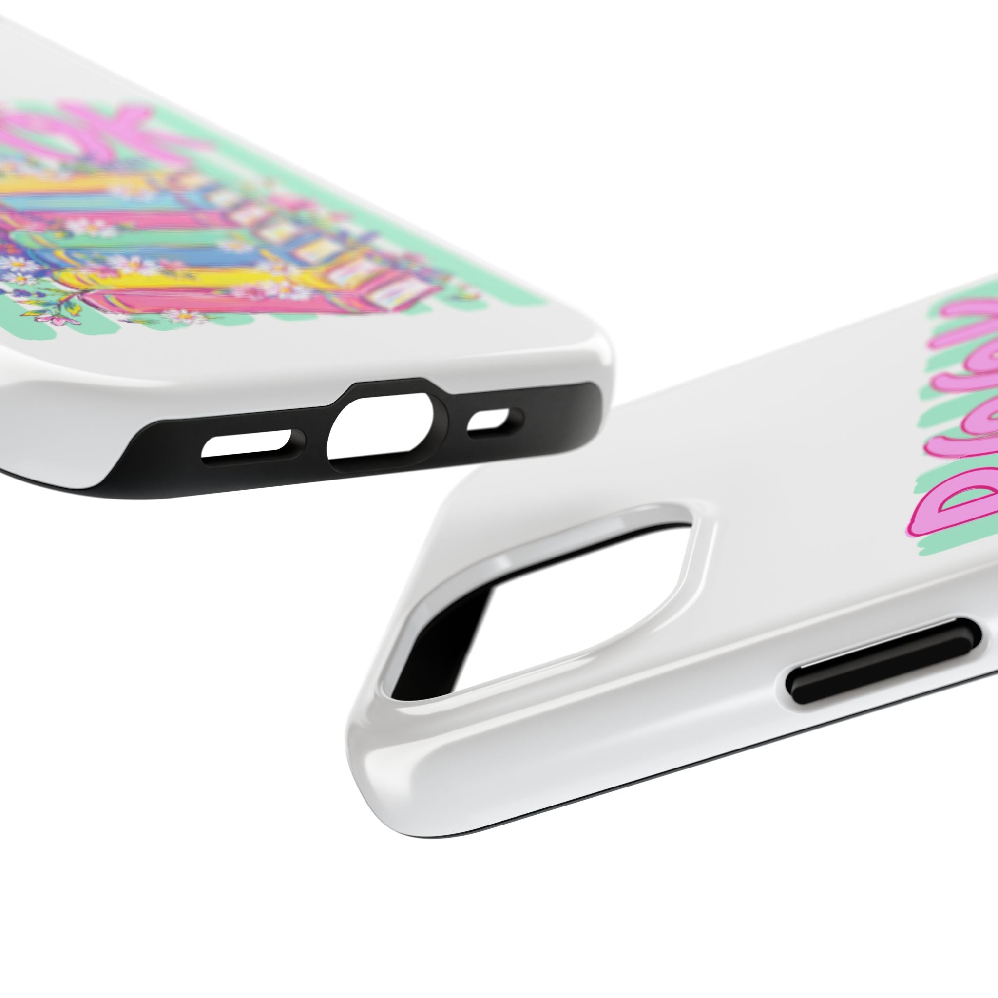 Book Lover Tough Phone Case — Colorful Stack of Books Floral Design