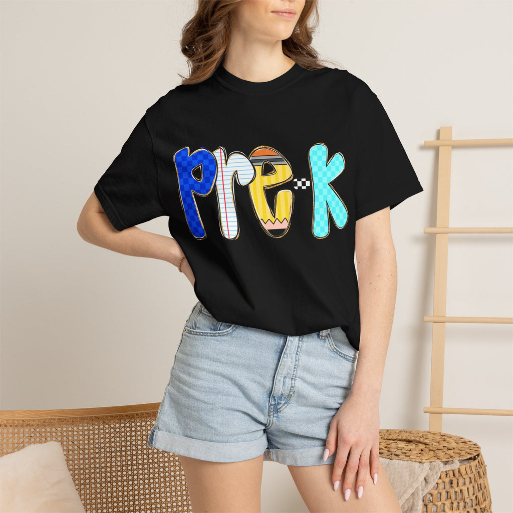 Pre-K Colorful Kids T-Shirt — Playful Preschool Back-to-School Tee