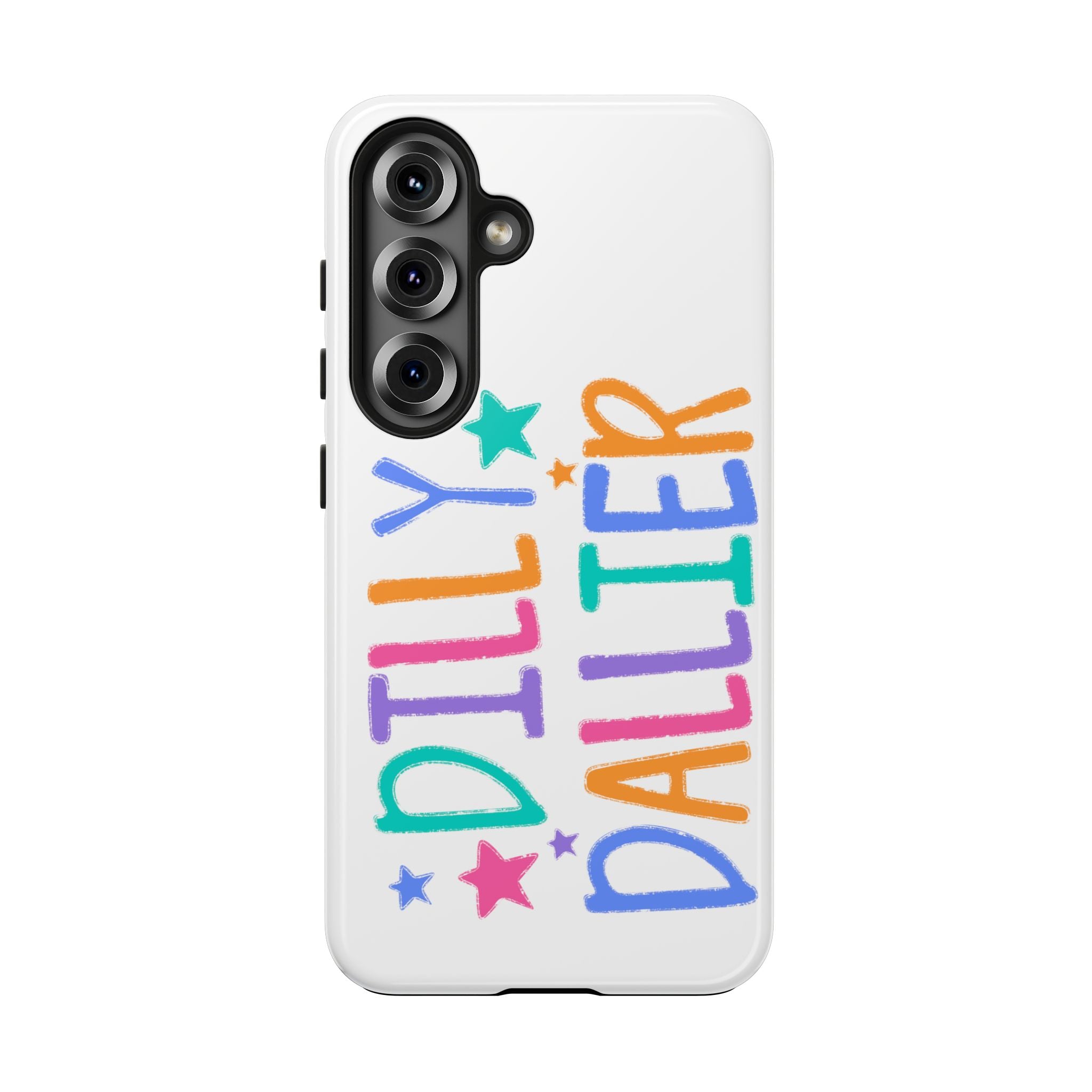 Dilly Dallier Colorful Tough Phone Case — Fun Pastel Stars Protective Cover