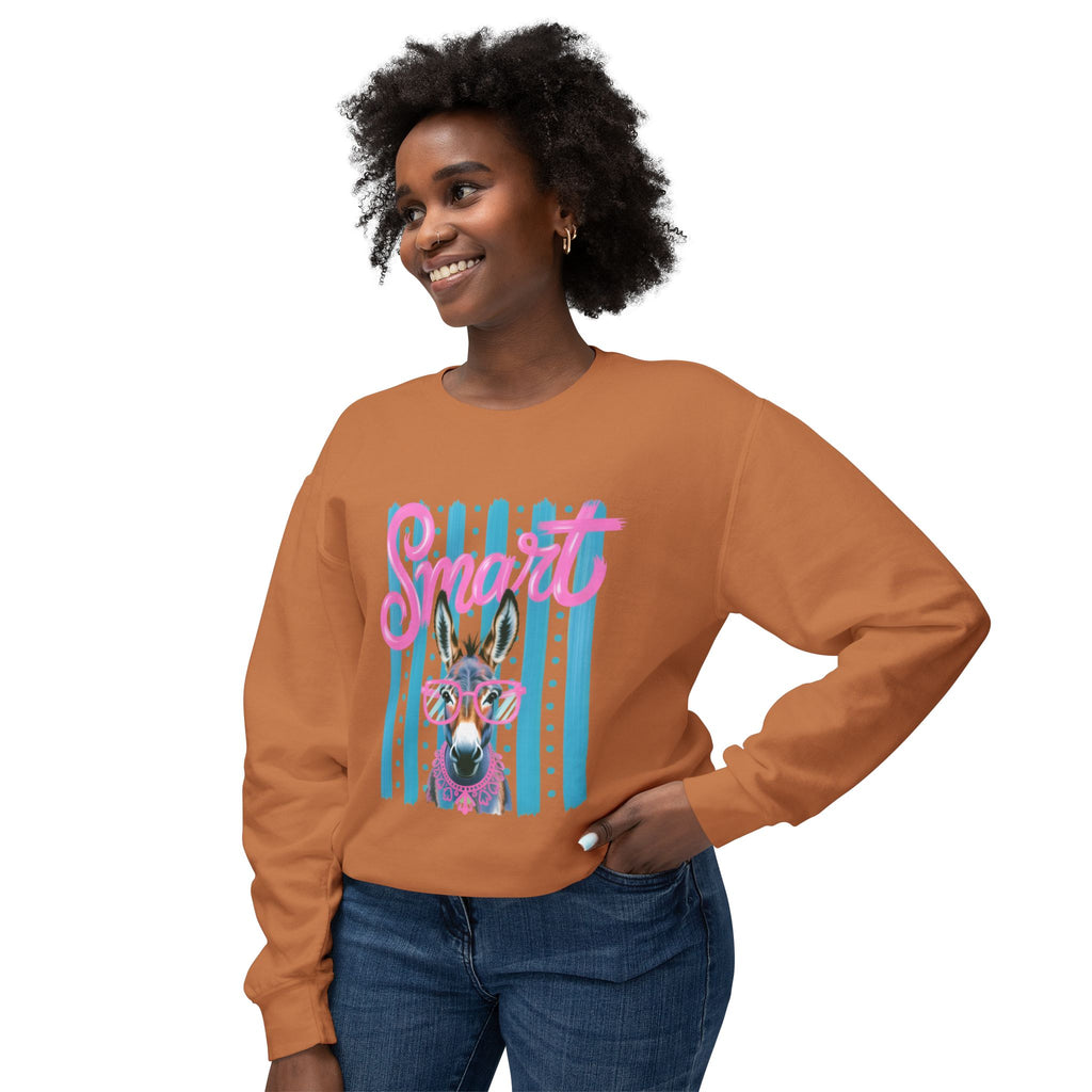 Donkey Sweet Crewneck Sweatshirt — 'Sweet' Colorful Donkey Graphic