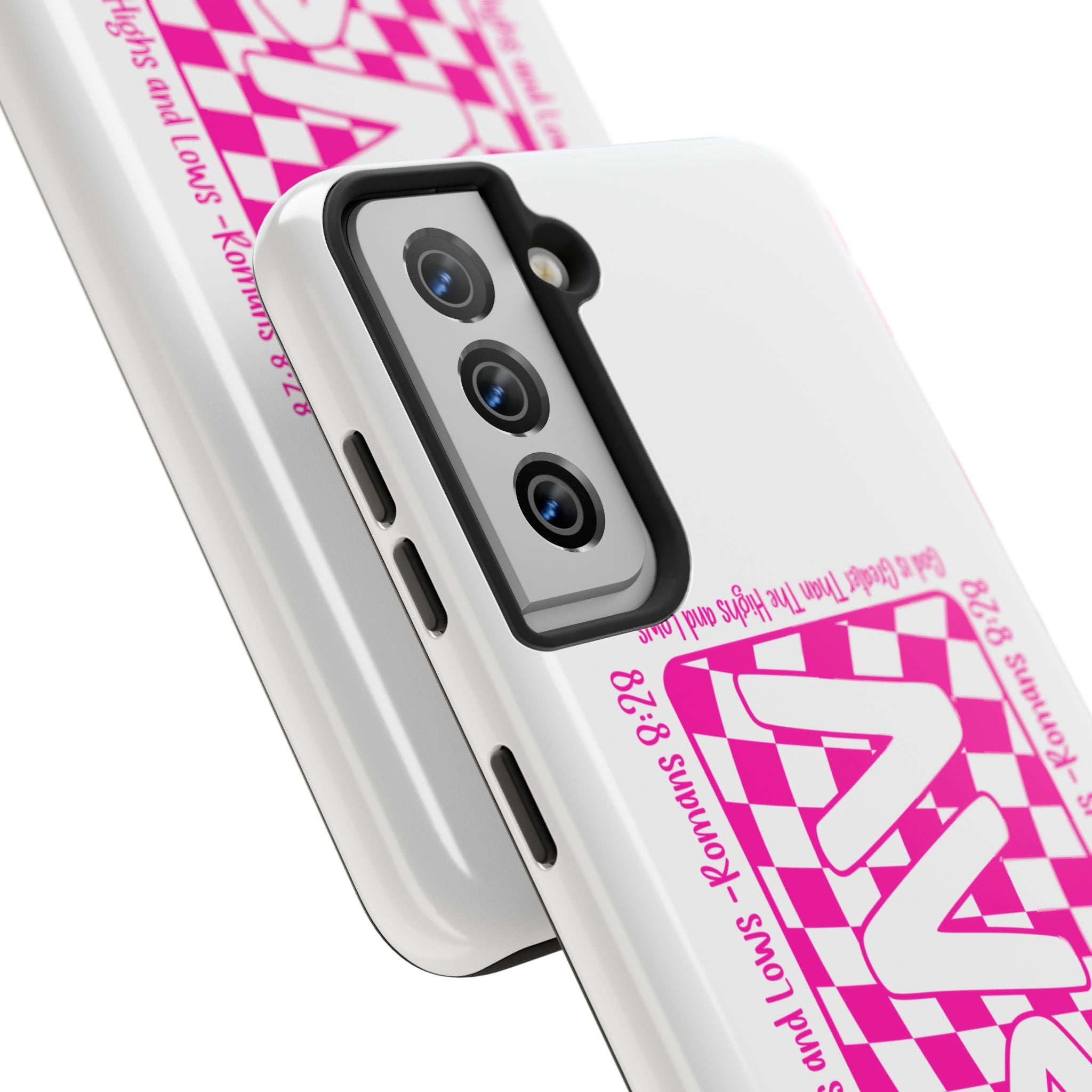 Pink Checker 'GAY' Tough Phone Case — Bold Pride Protective Cover