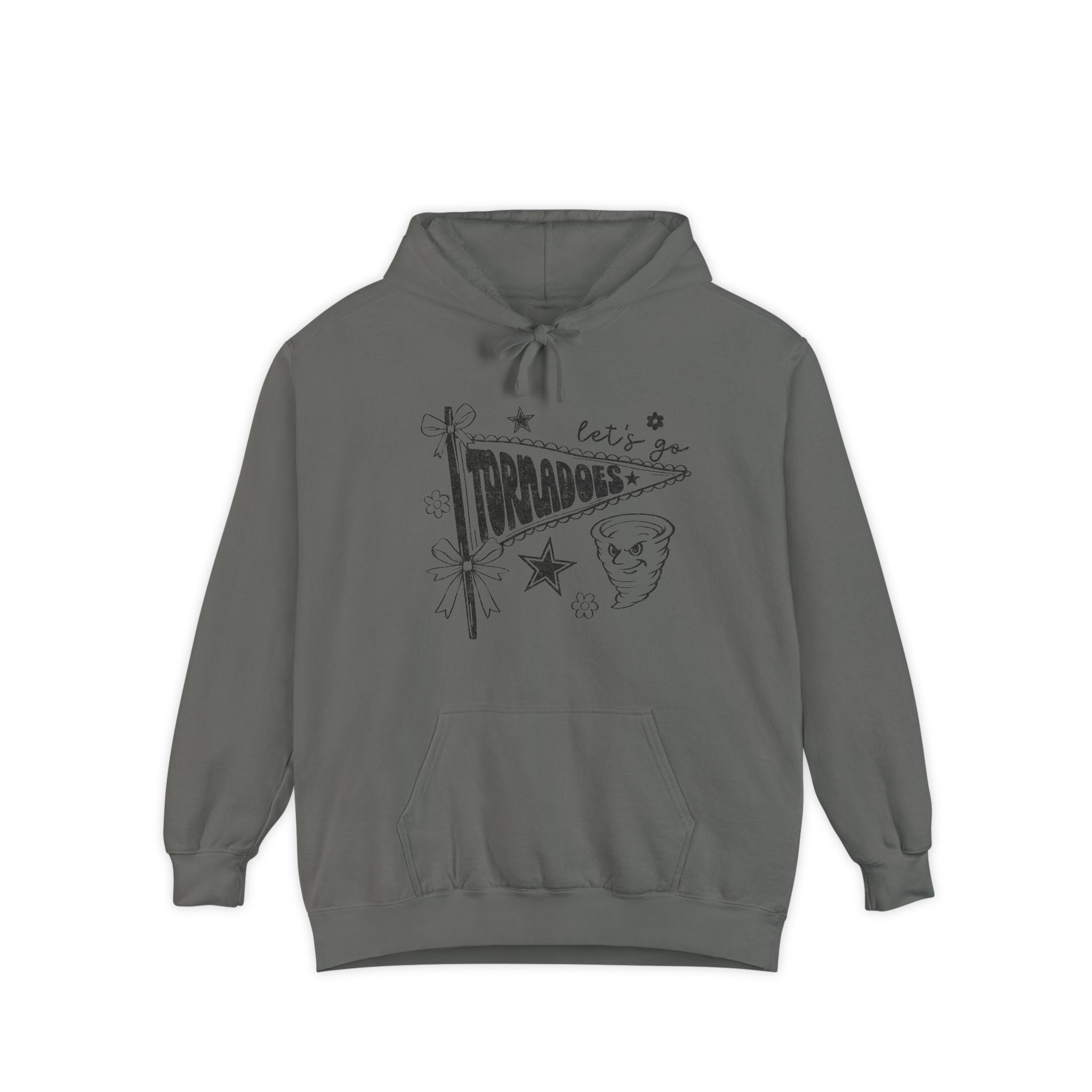 Tornadoes Graphic Hoodie — Retro Pennant Design with 'Let's Go' Text