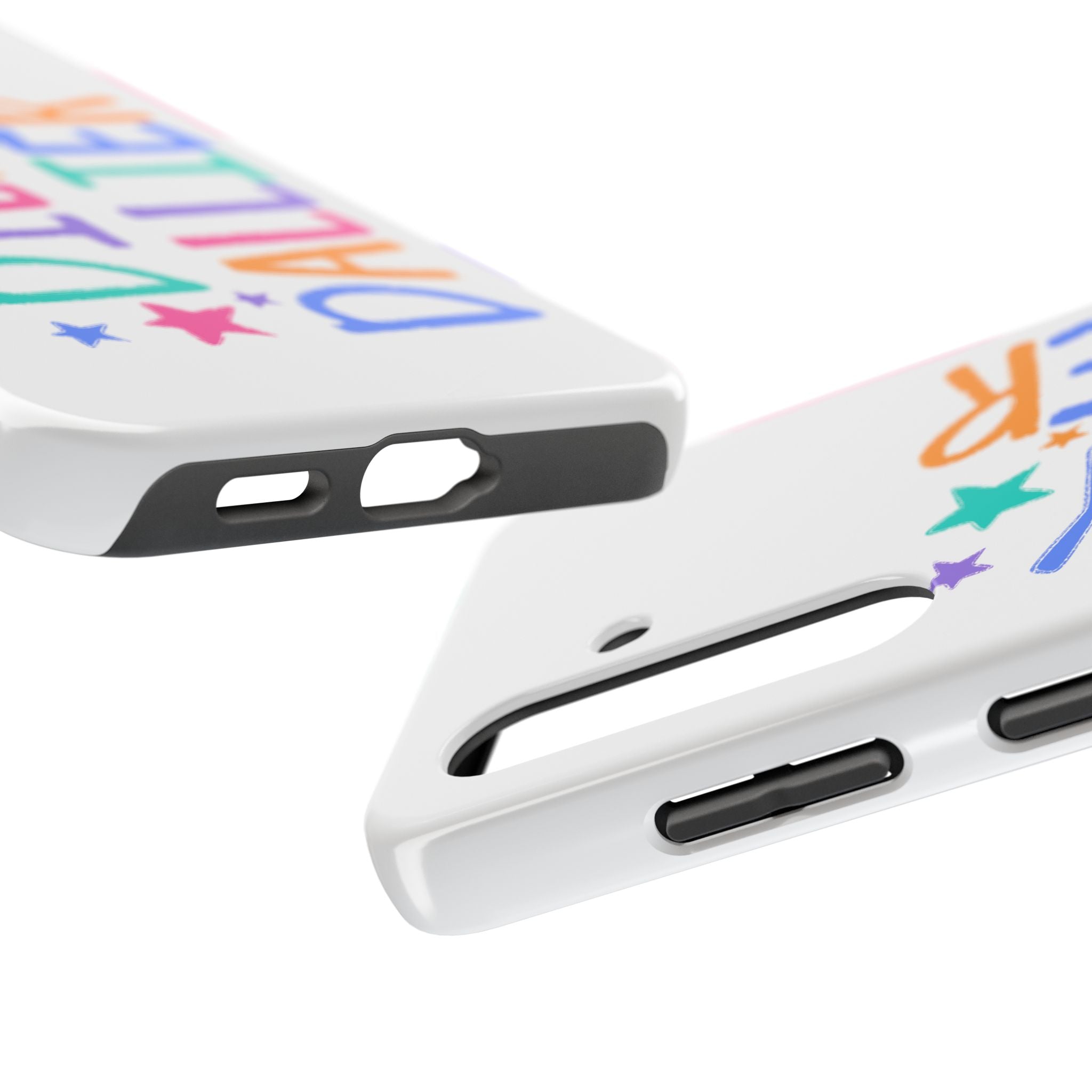 Dilly Dallier Colorful Tough Phone Case — Fun Pastel Stars Protective Cover