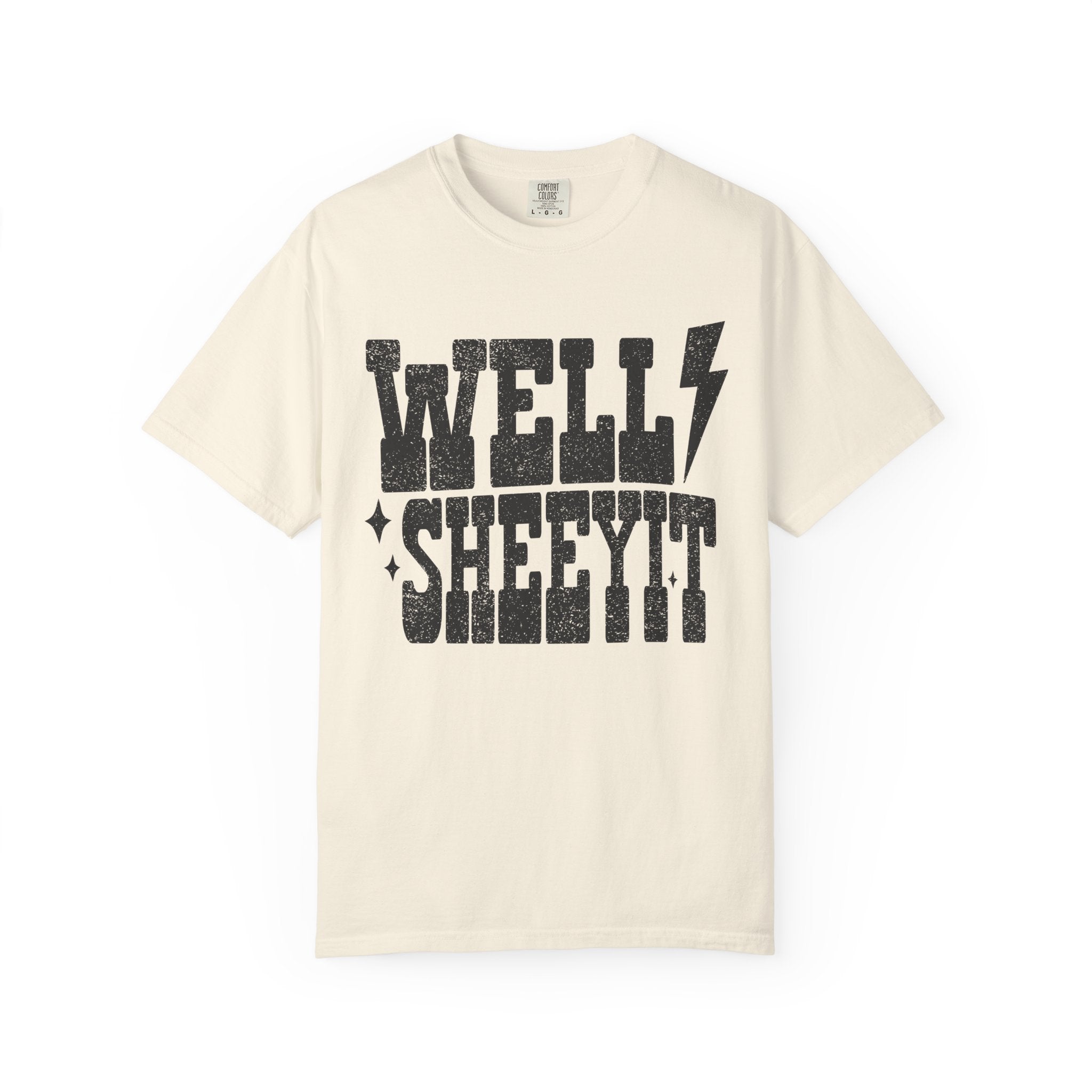 Well Sheeyit T-Shirt — Rustic Vintage Graphic Tee with Lightning Bolt