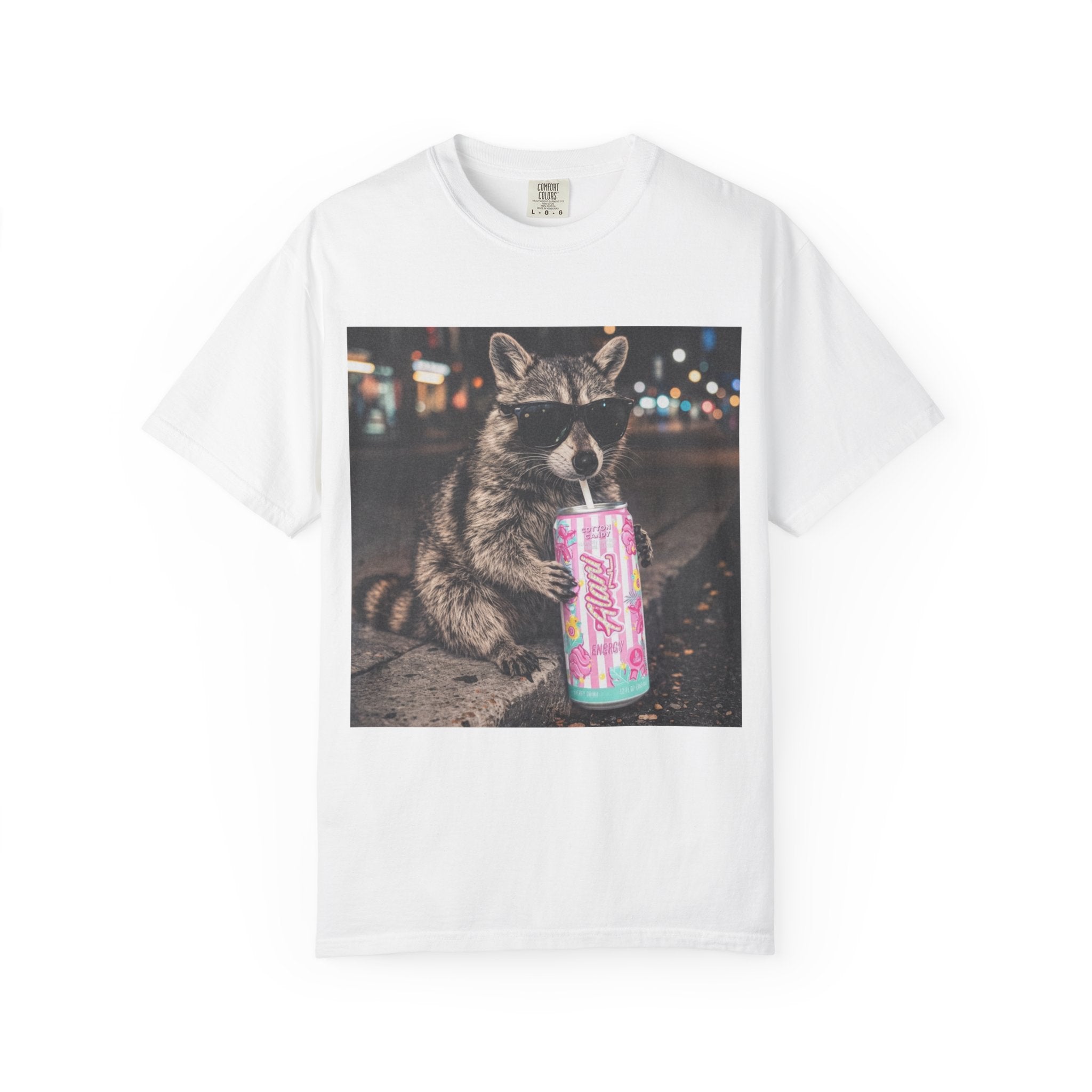 Raccoon Drinking Slushie T-Shirt