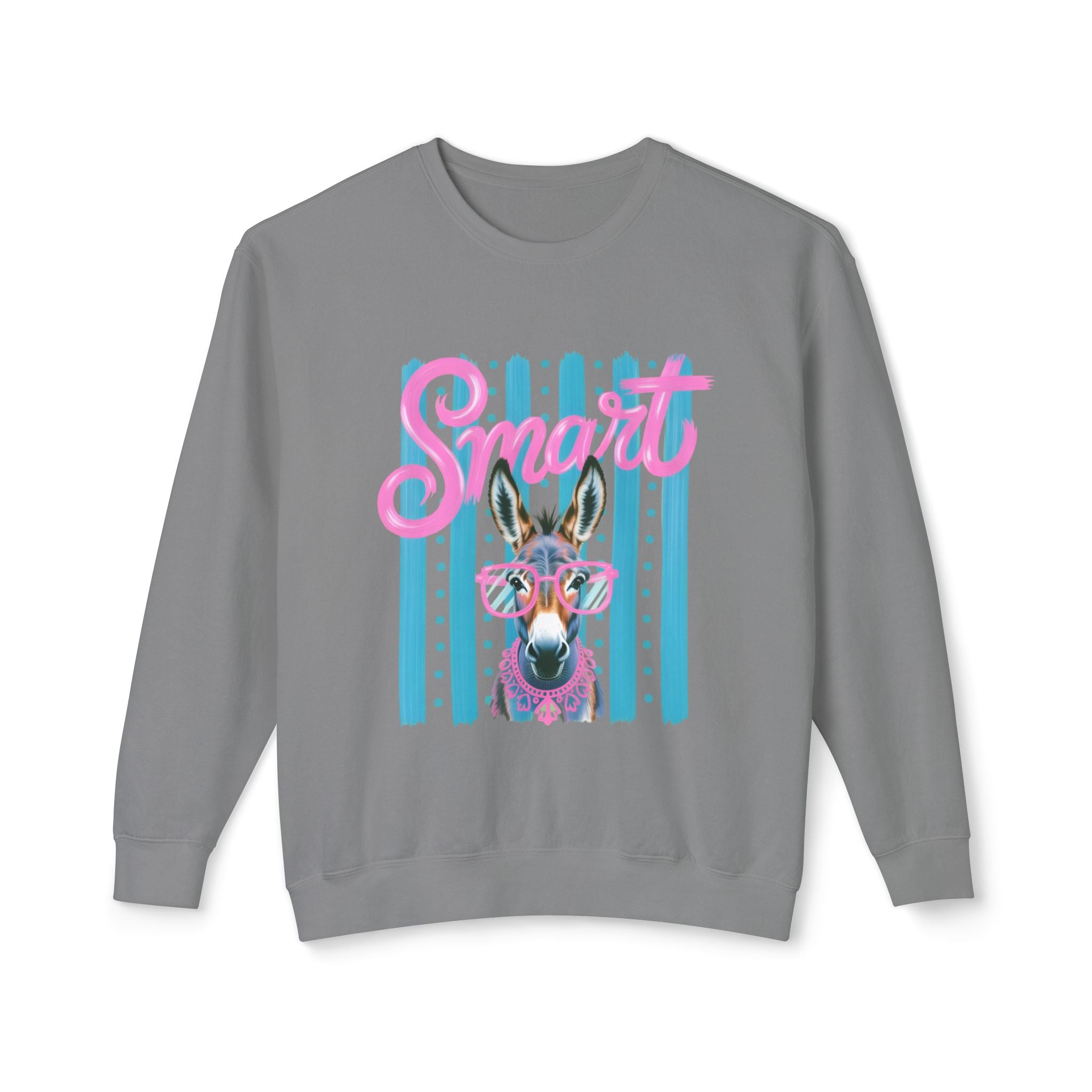 Donkey Sweet Crewneck Sweatshirt — 'Sweet' Colorful Donkey Graphic