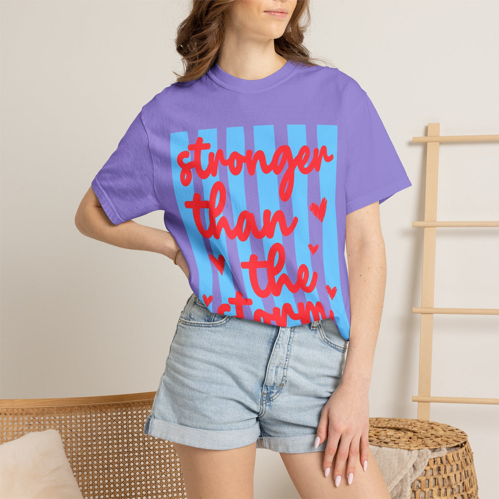 Stronger Than the Storm T-Shirt — Inspirational Heart Graphic Tee