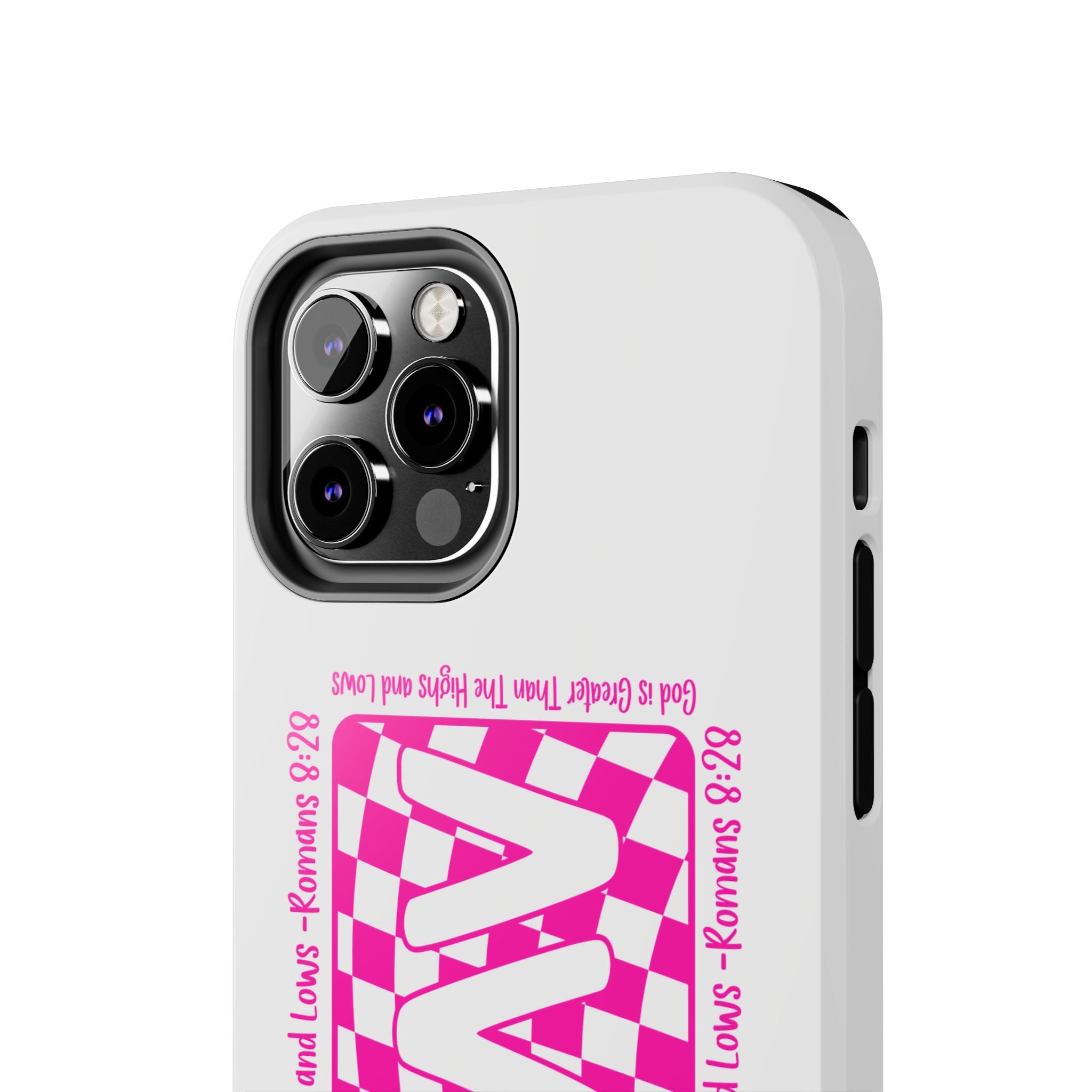 Pink Checker 'GAY' Tough Phone Case — Bold Pride Protective Cover