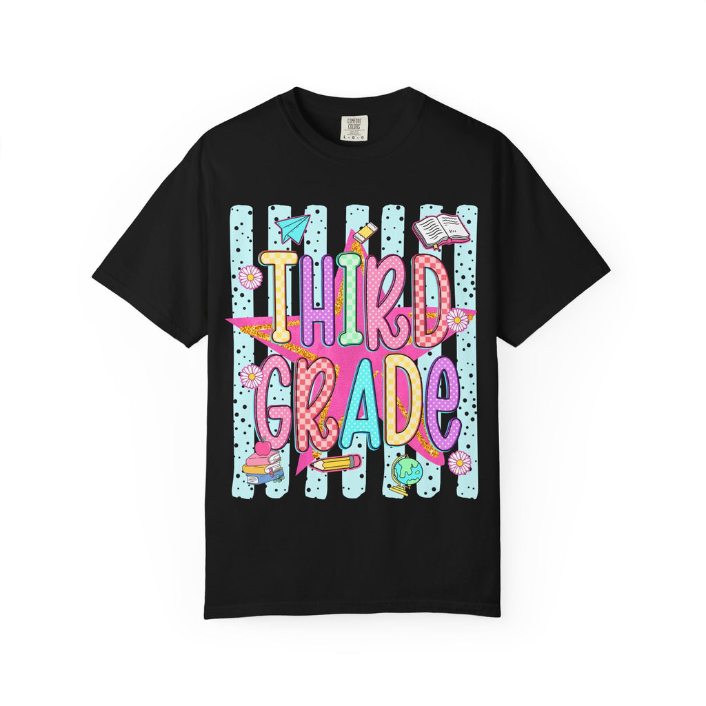 Third Grade T-Shirt — Cute Colorful Back-to-School Tee for Kids & Teachers