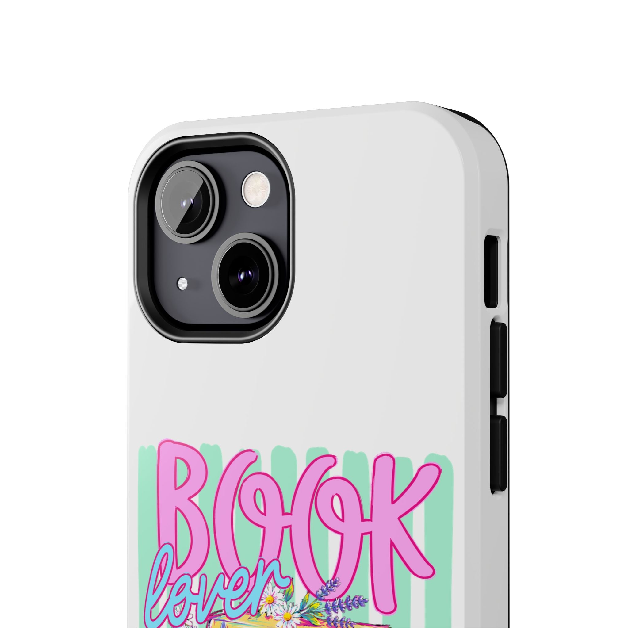 Book Lover Tough Phone Case — Colorful Stack of Books Floral Design