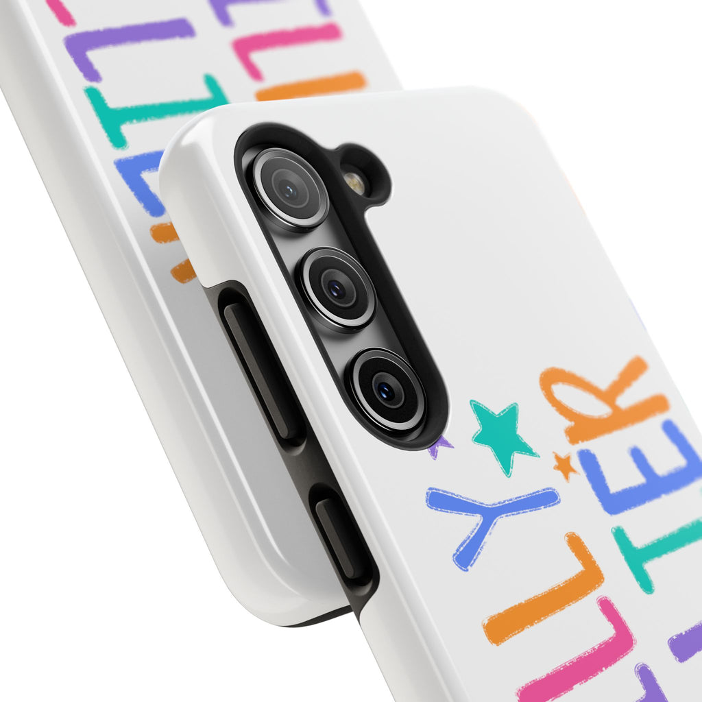 Dilly Dallier Colorful Tough Phone Case — Fun Pastel Stars Protective Cover