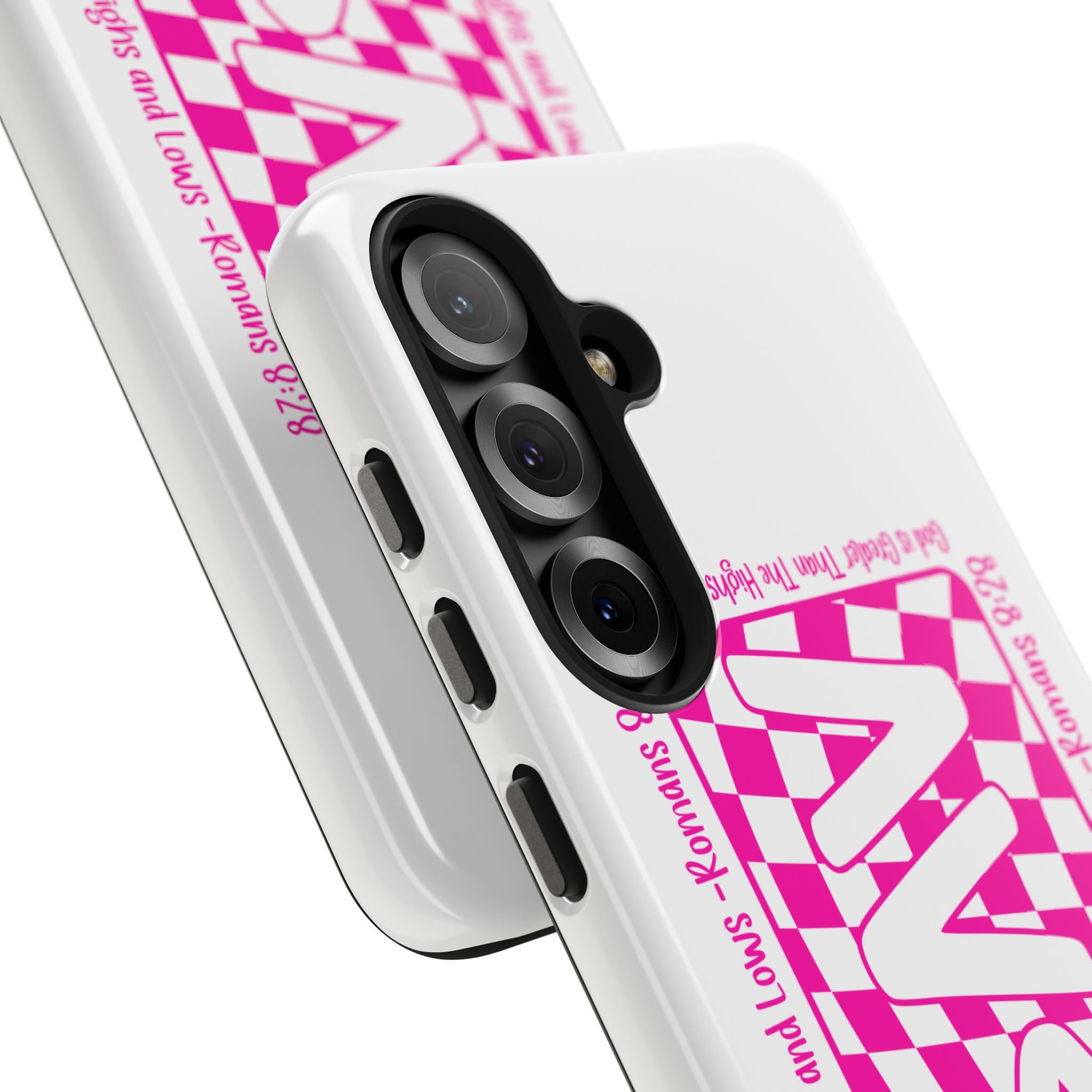 Pink Checker 'GAY' Tough Phone Case — Bold Pride Protective Cover