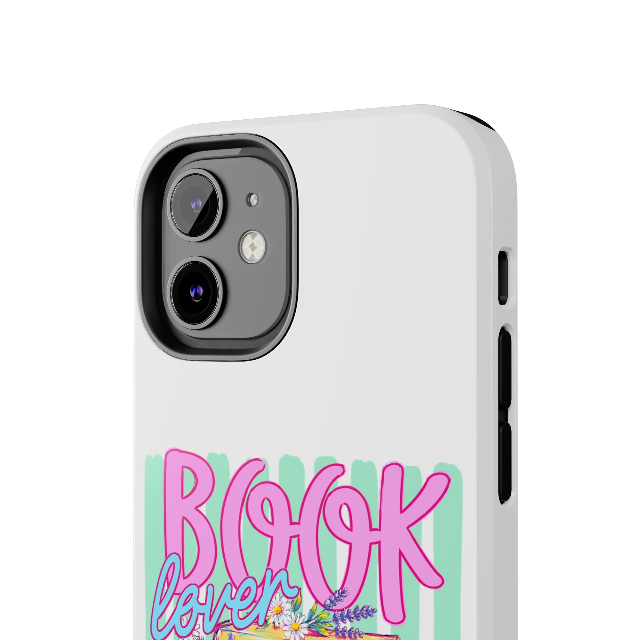 Book Lover Tough Phone Case — Colorful Stack of Books Floral Design