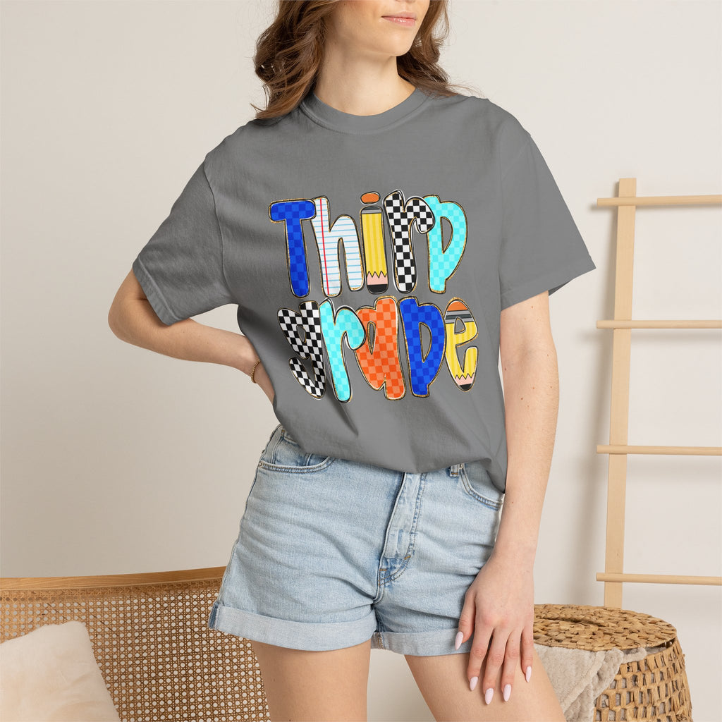 Third Grade T-Shirt — Colorful Retro School Pride Tee