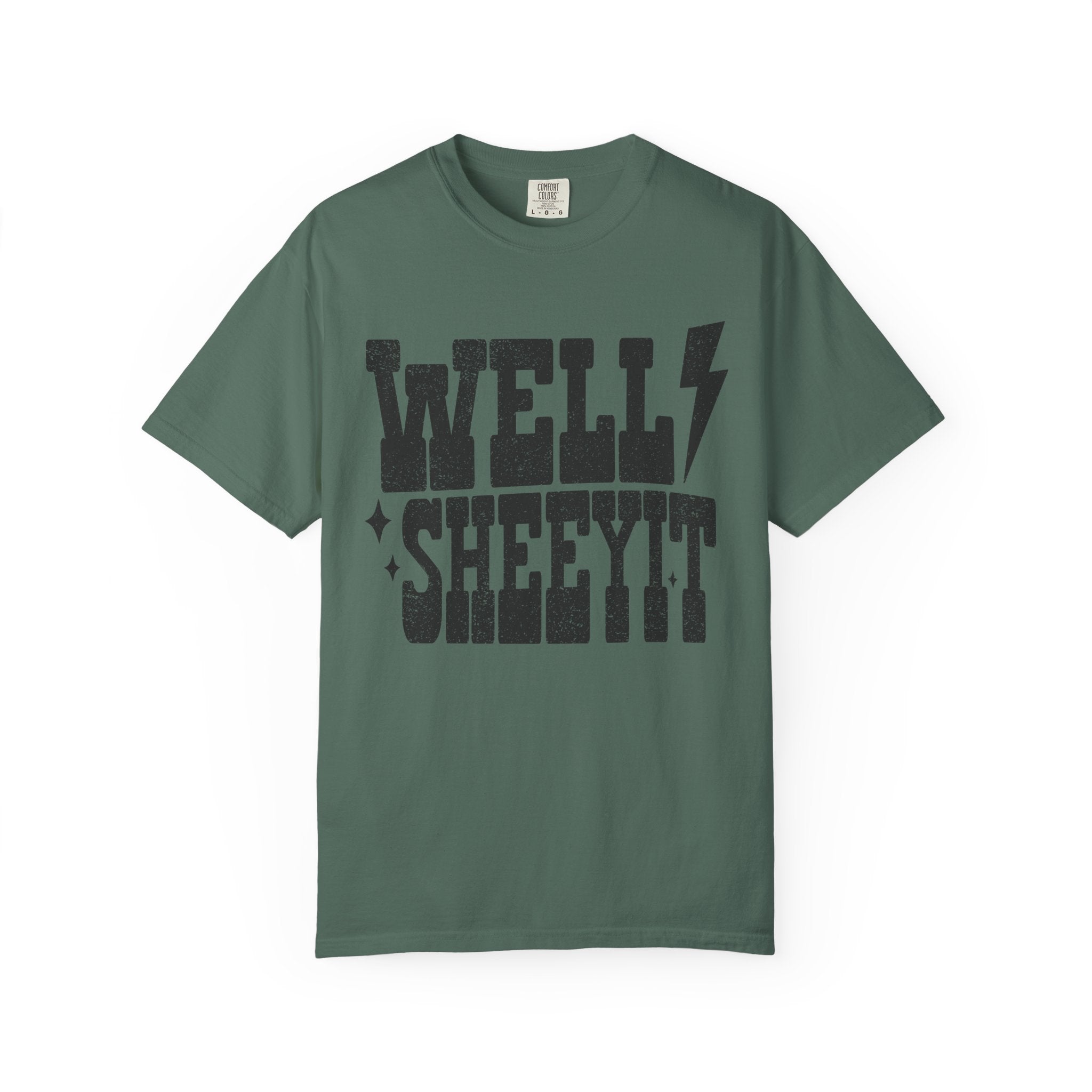 Well Sheeyit T-Shirt — Rustic Vintage Graphic Tee with Lightning Bolt