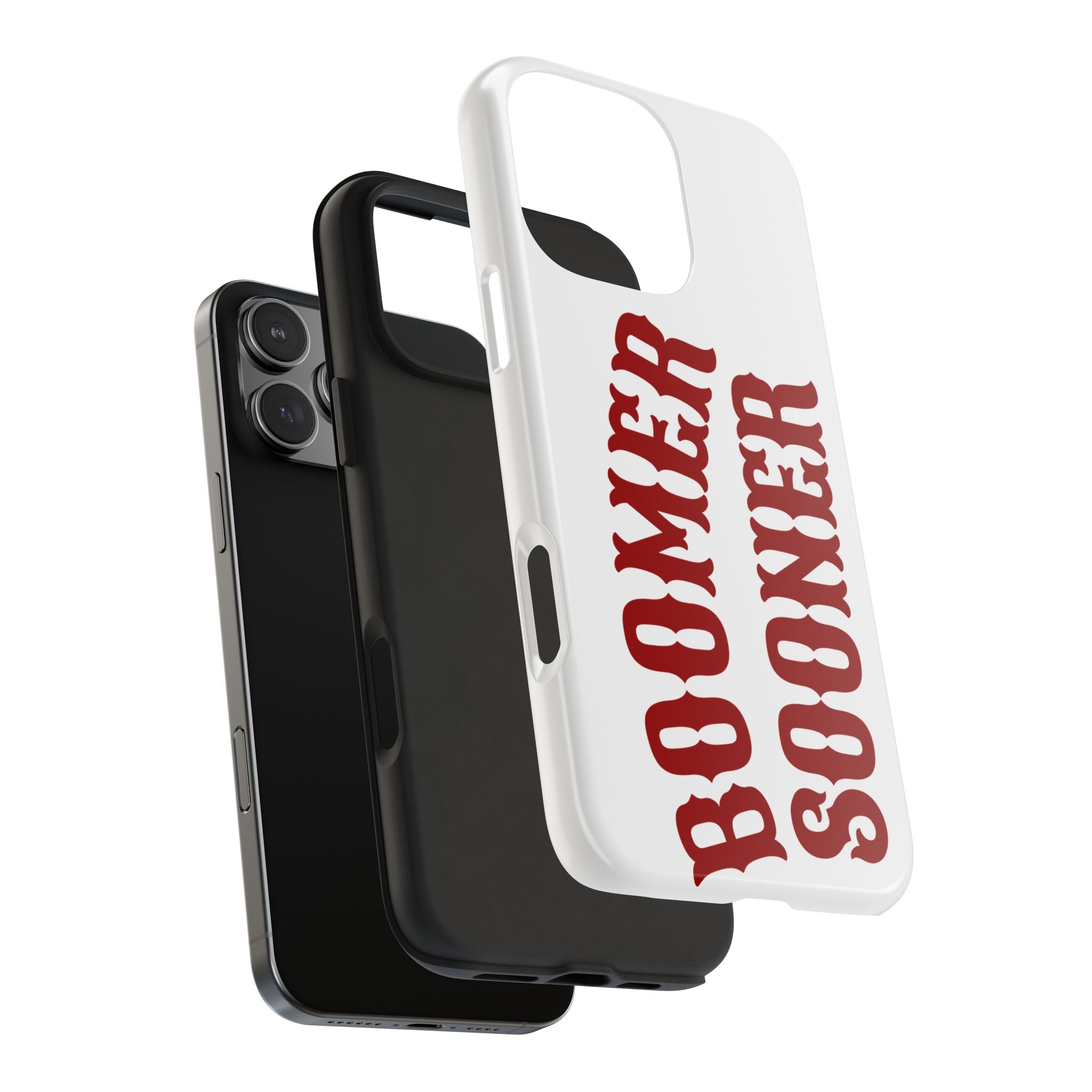 Boomer Sooner Tough Phone Case — Oklahoma Crimson Retro Text Protective Cover