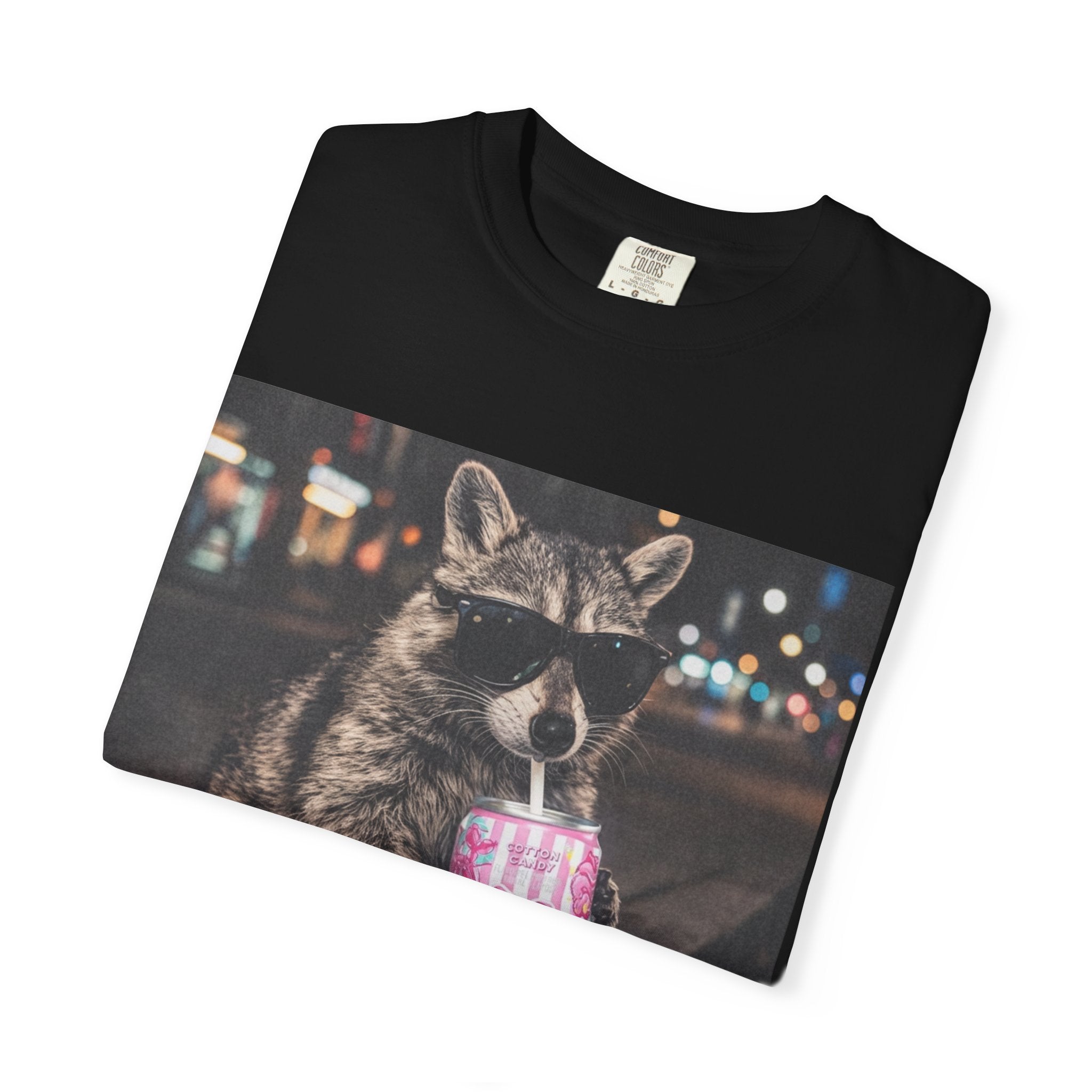 Raccoon Drinking Slushie T-Shirt