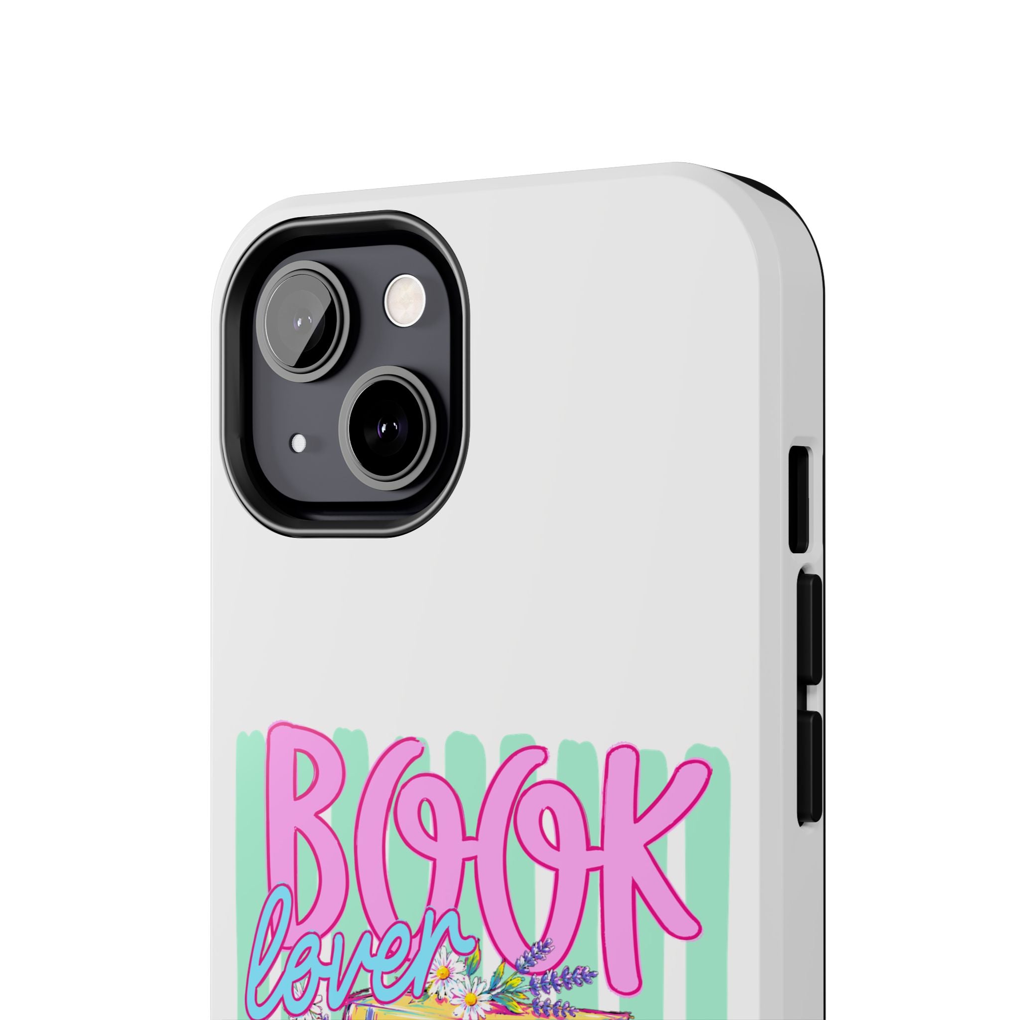 Book Lover Tough Phone Case — Colorful Stack of Books Floral Design