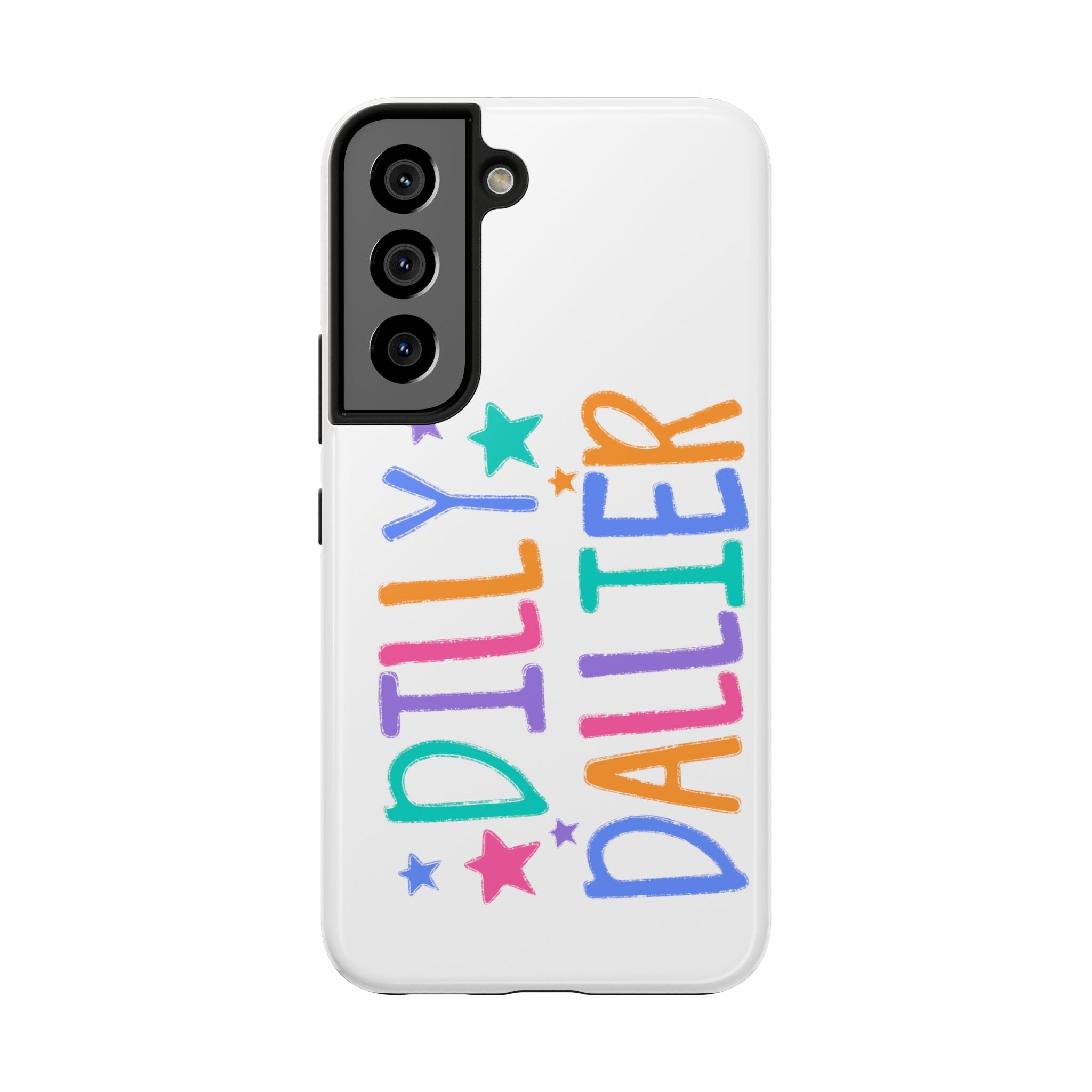 Dilly Dallier Colorful Tough Phone Case — Fun Pastel Stars Protective Cover