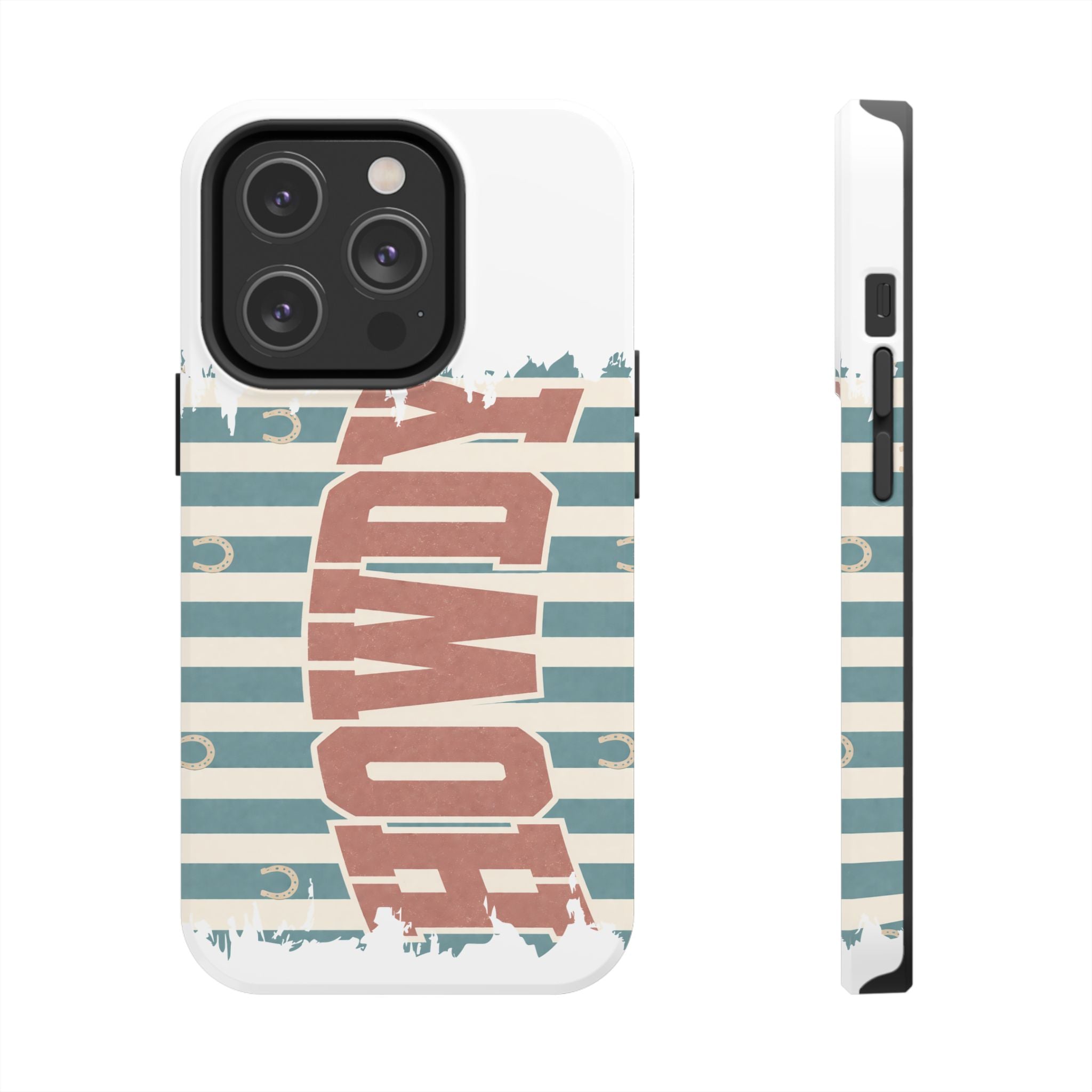 Vintage 'LOVE' Striped Tough Phone Case