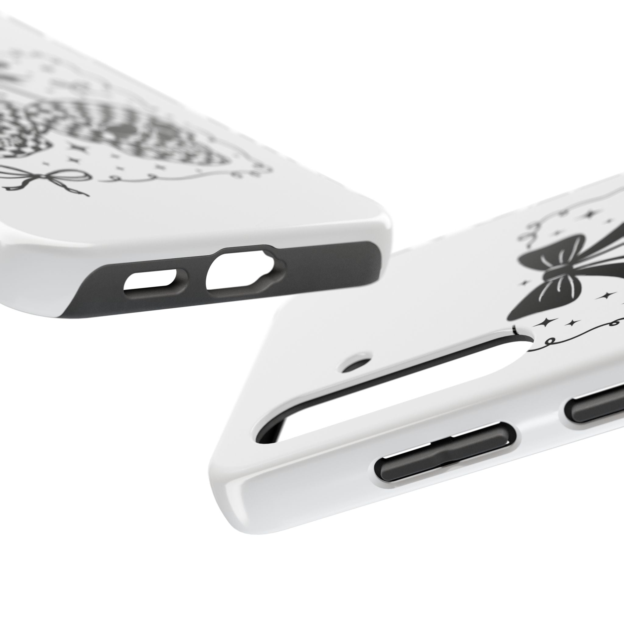 Skull Bow Phone Case - Checkerboard Gothic Tough Phone Case