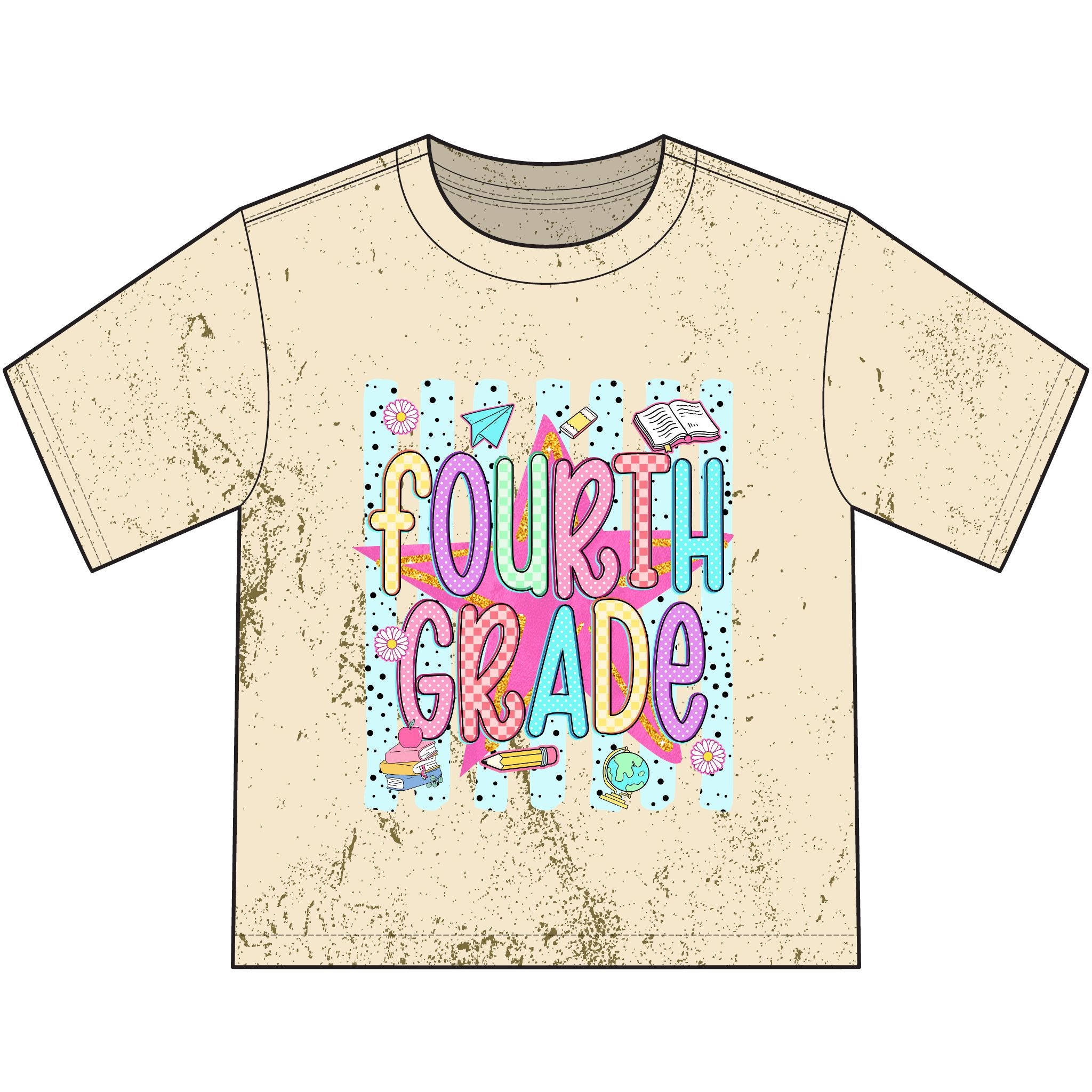 Fourth Grade Kids T-Shirt — Colorful Back-to-School Design