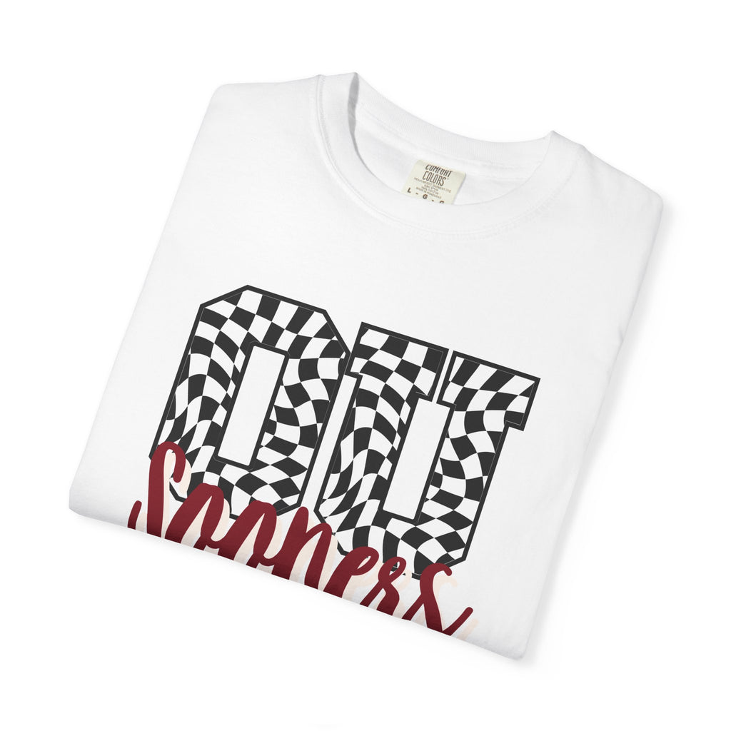 Sooners Checkerboard Tee — '00 Sooners' Vintage Game-Day T-Shirt
