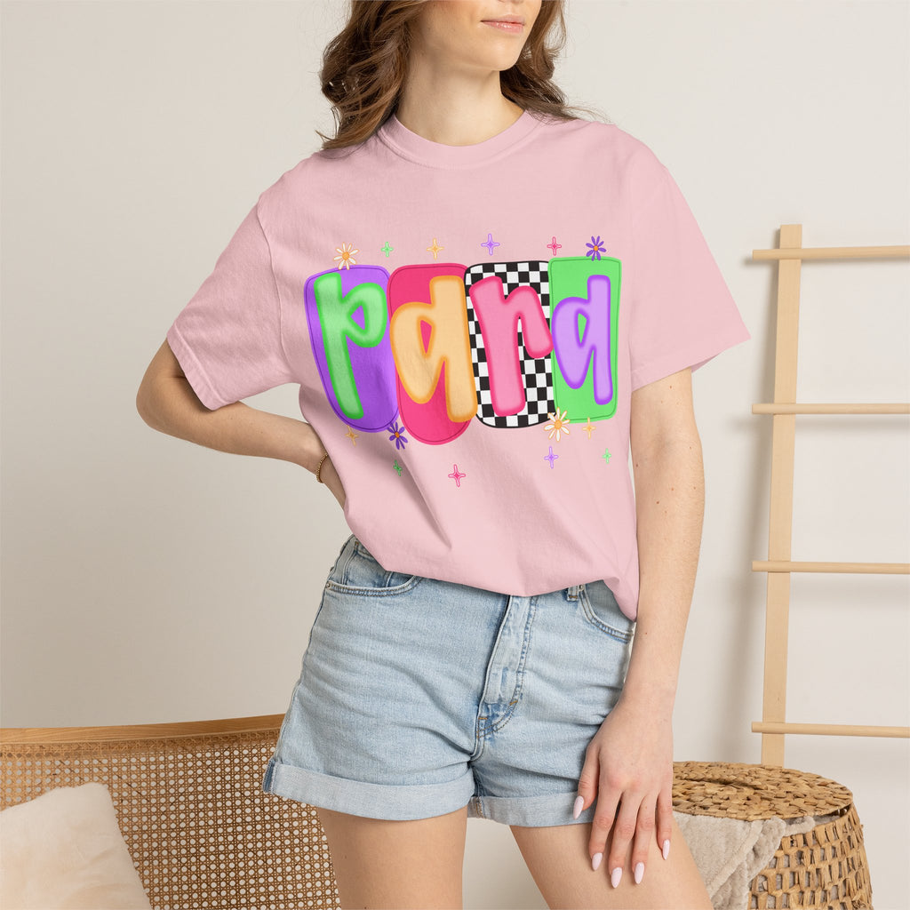 Paisley Retro Bubble Text T‑Shirt — Colorful 'pana' Graphic Tee
