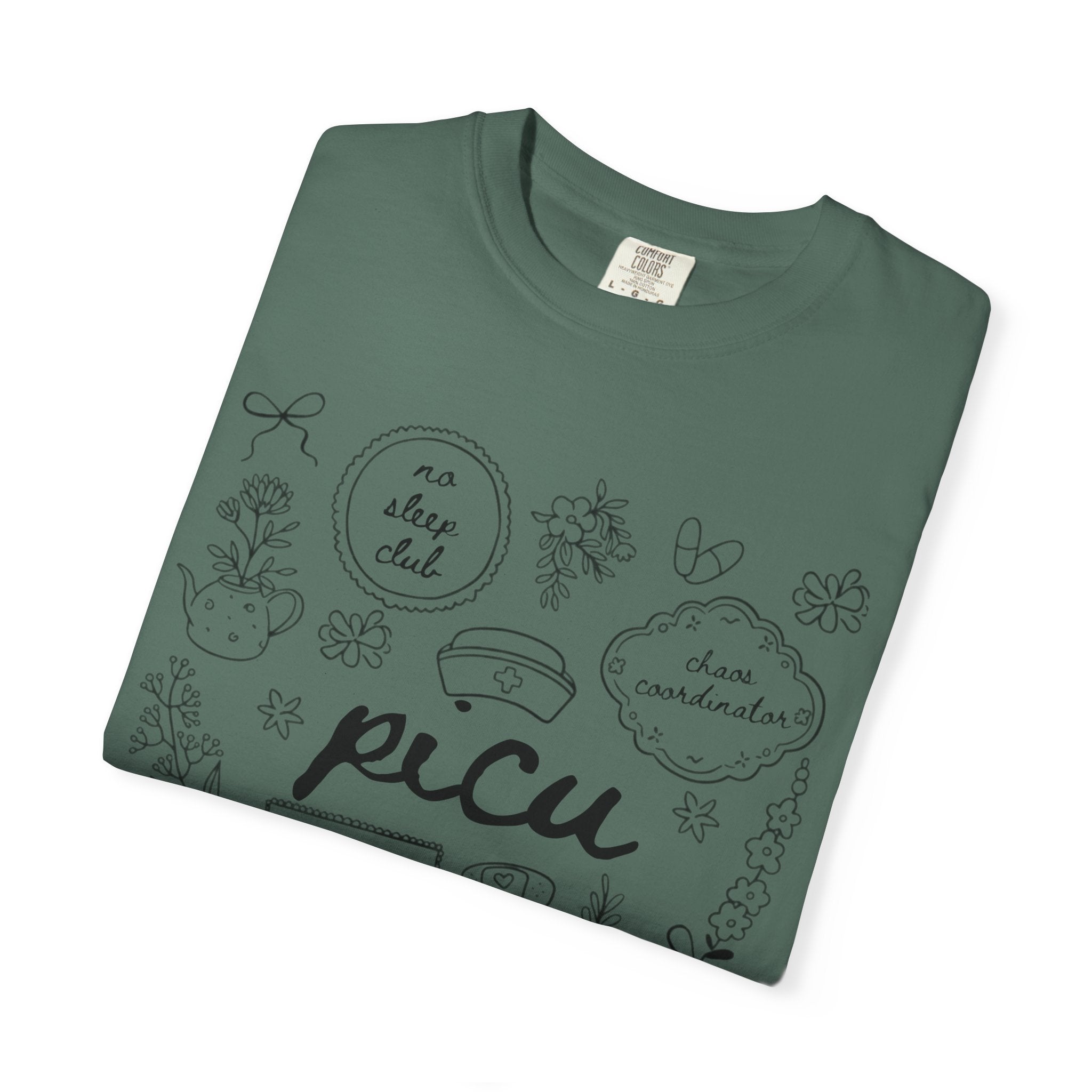 PICU Nurse T-Shirt — Pediatric Intensive Care Unit Doodle Tee