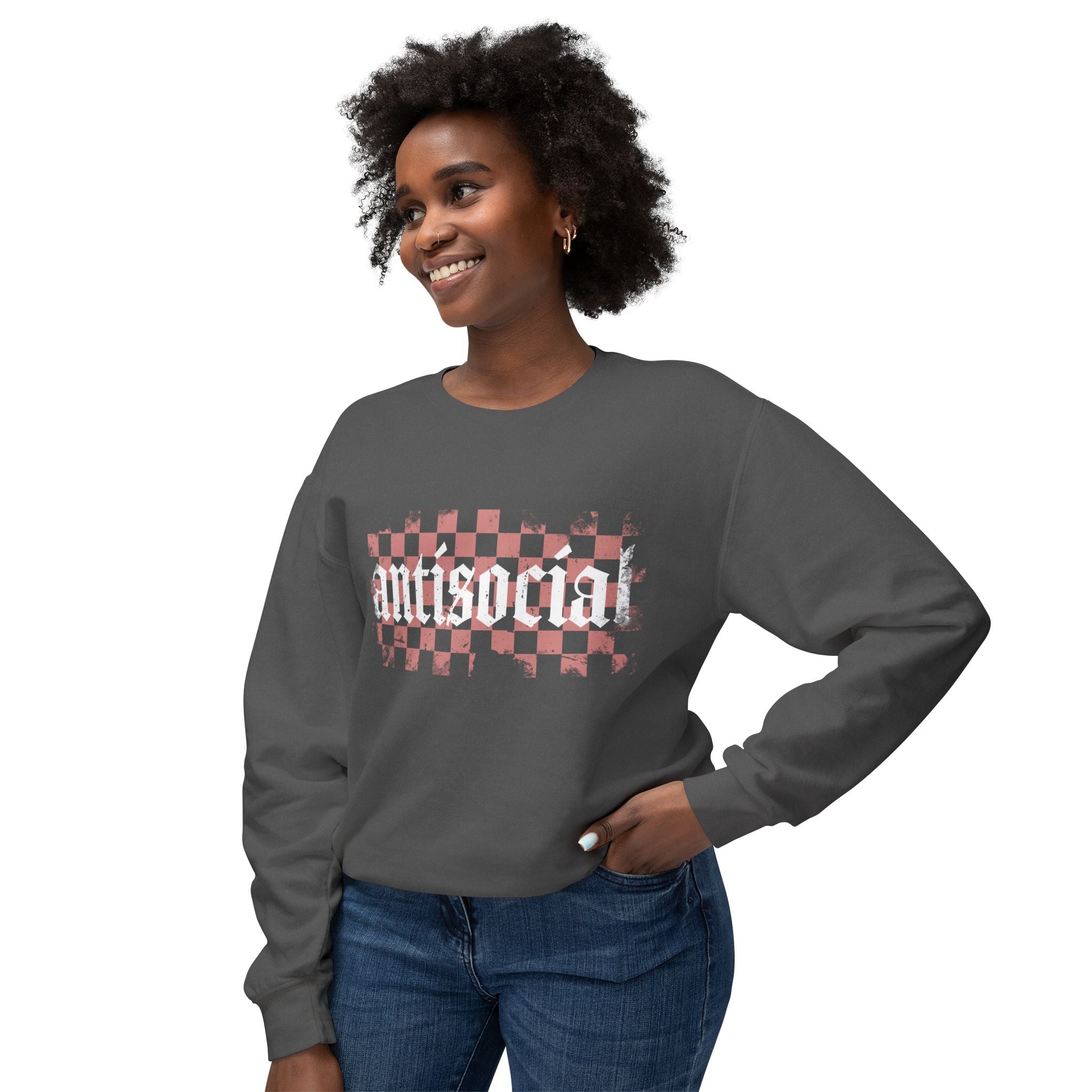 Antisocial Checkerboard Crewneck Sweatshirt
