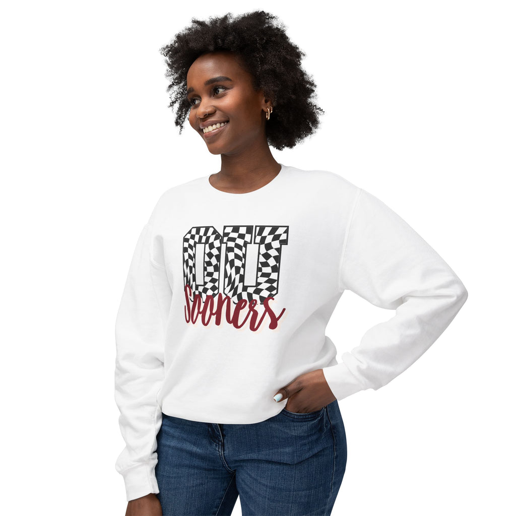 Sooners Checkerboard Crewneck Sweatshirt
