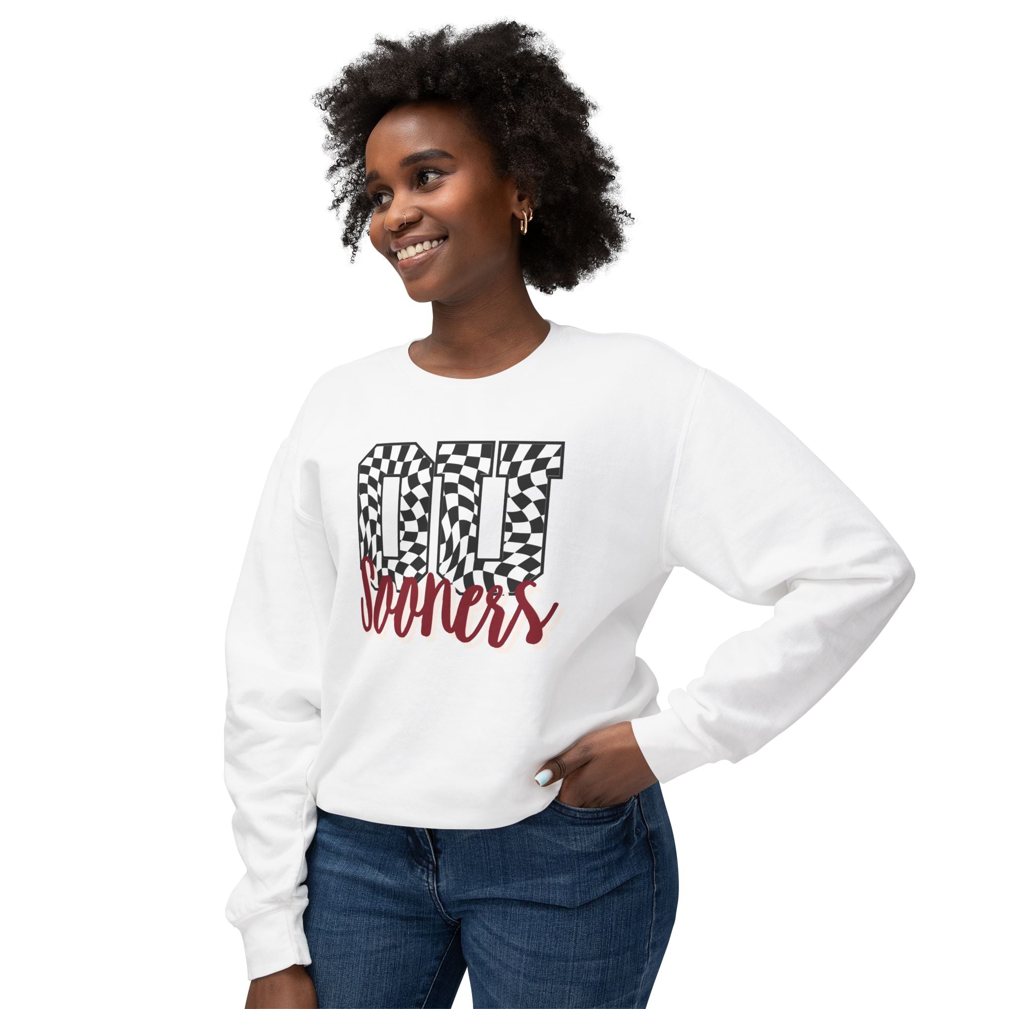 Sooners Checkerboard Crewneck Sweatshirt