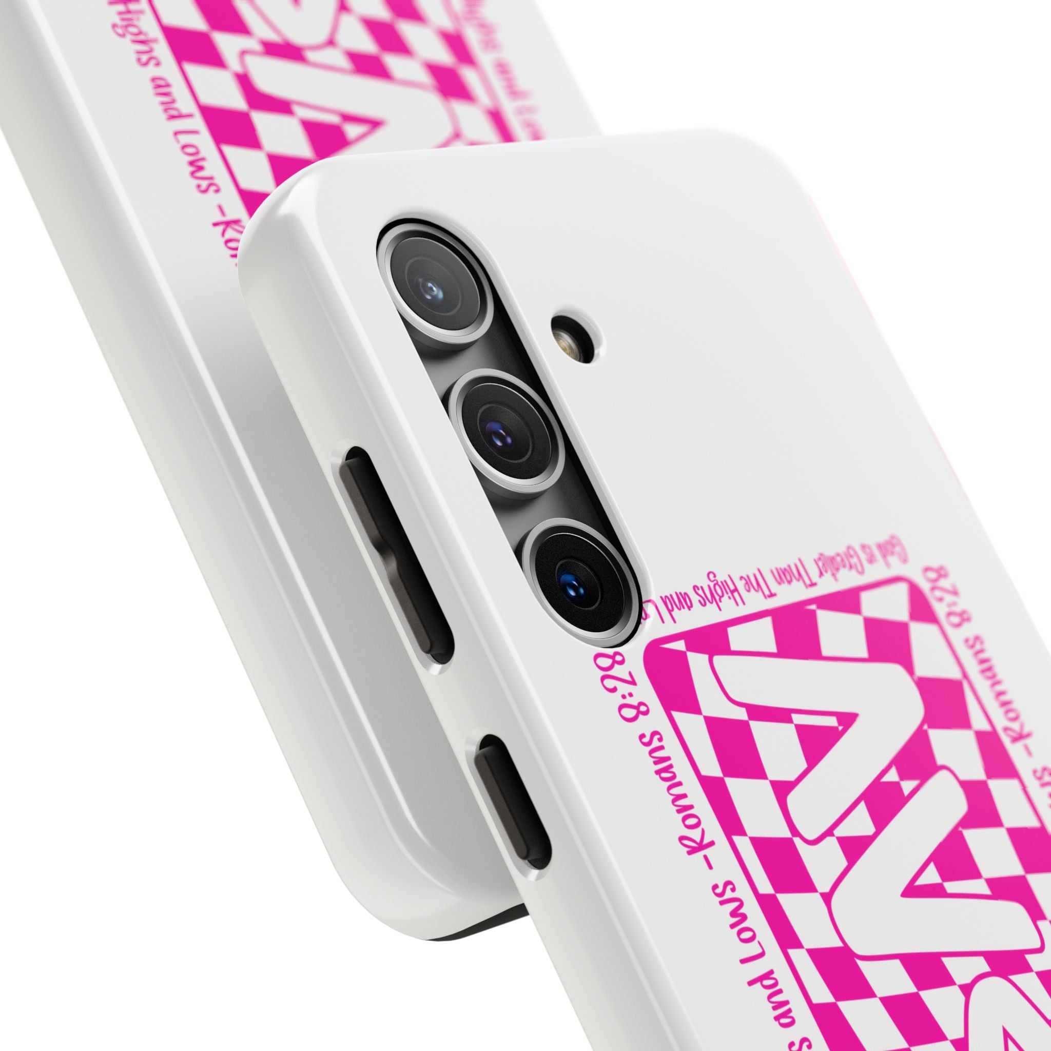 Pink Checker 'GAY' Tough Phone Case — Bold Pride Protective Cover
