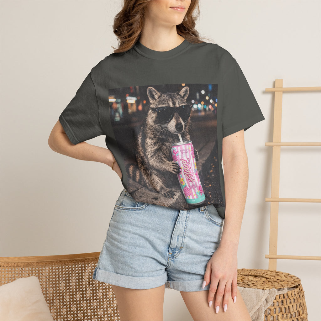 Raccoon Drinking Slushie T-Shirt