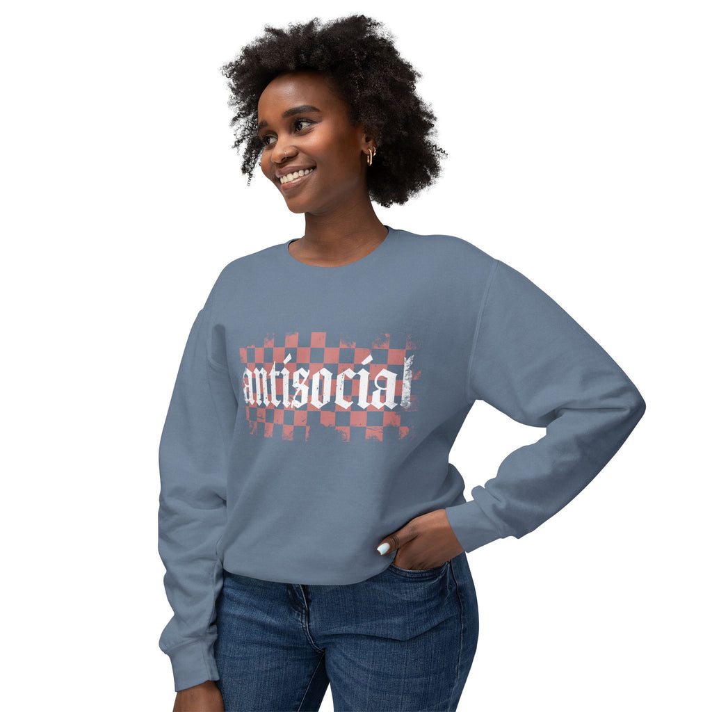 Antisocial Checkerboard Crewneck Sweatshirt