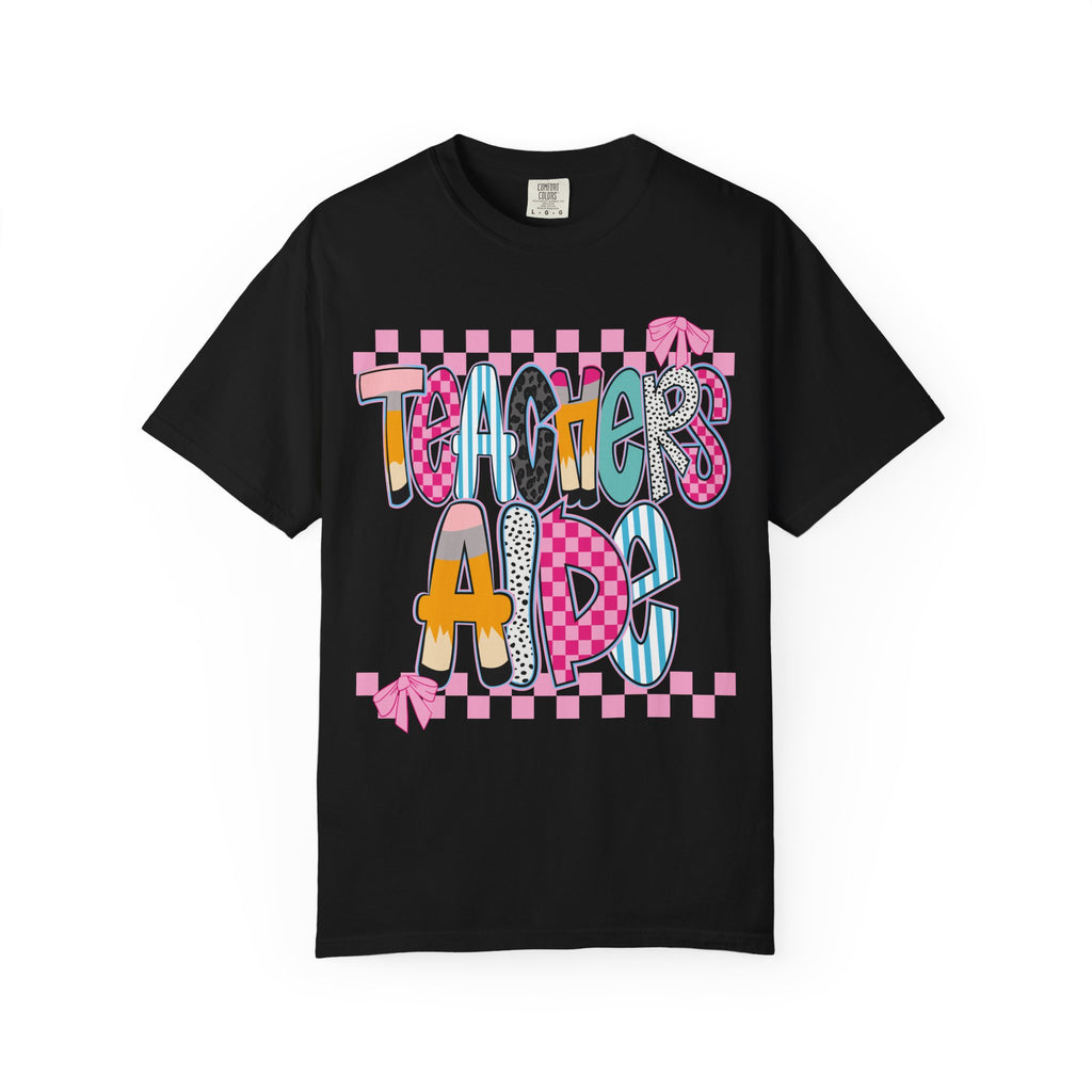 Teacher's Aide T-Shirt — Colorful Playful School Staff Gift